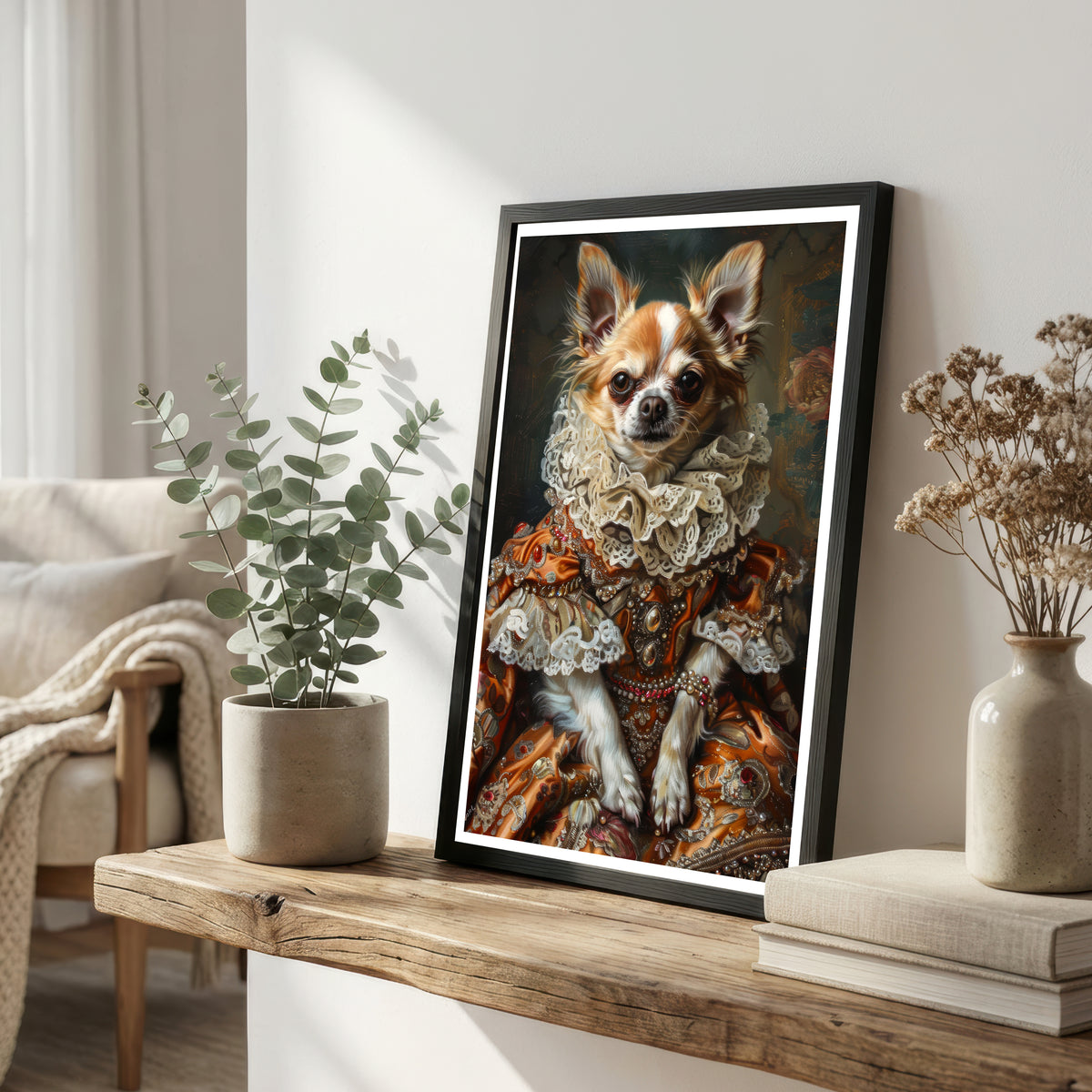 Victorian Chihuahua Portrait Art Print