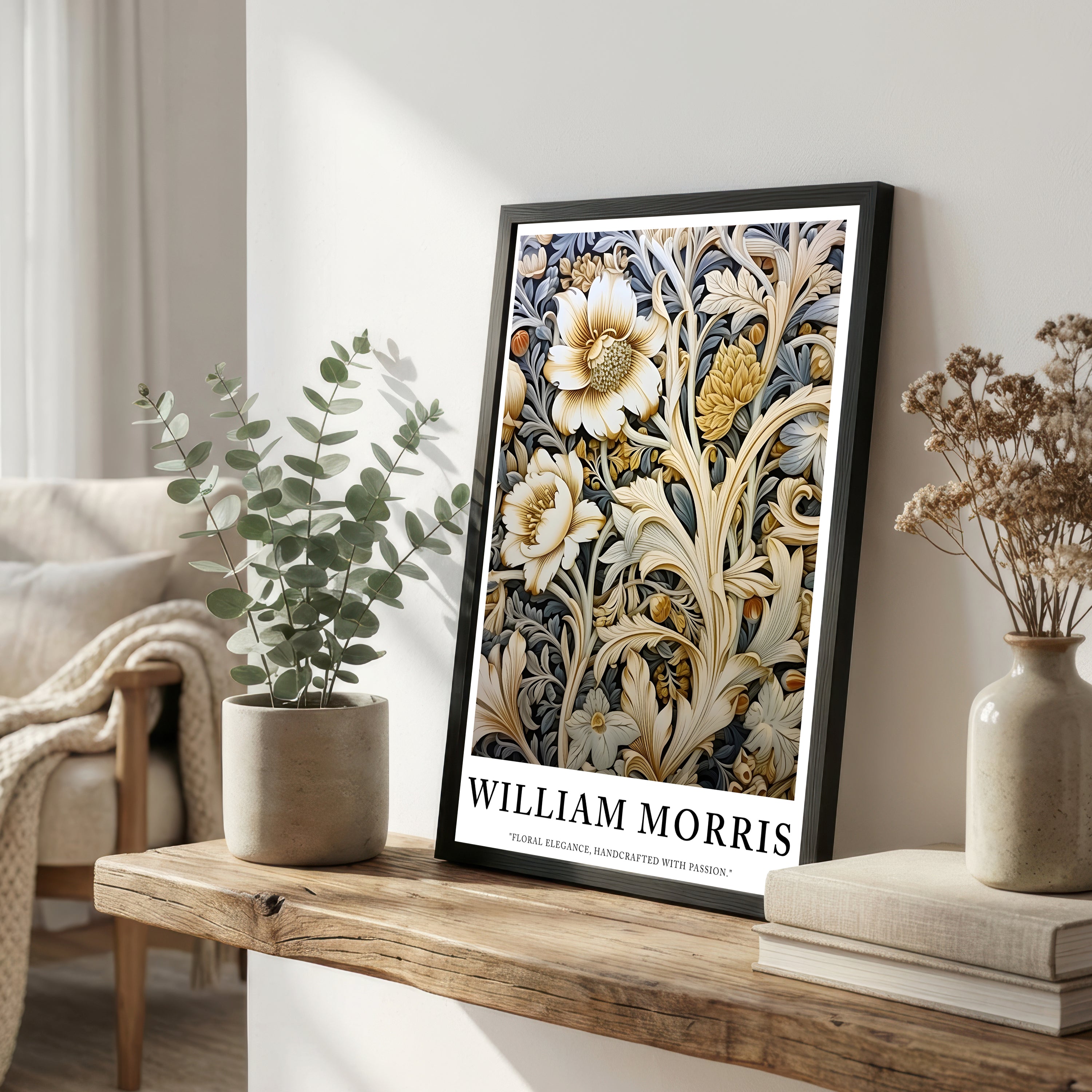 William Morris Inspired Floral Art Print