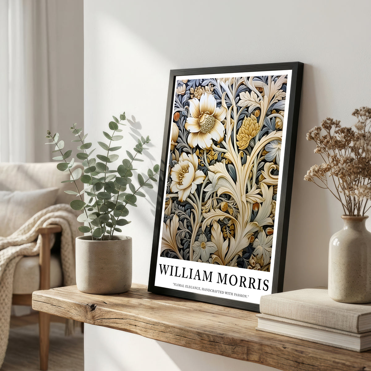 William Morris Inspired Floral Art Print