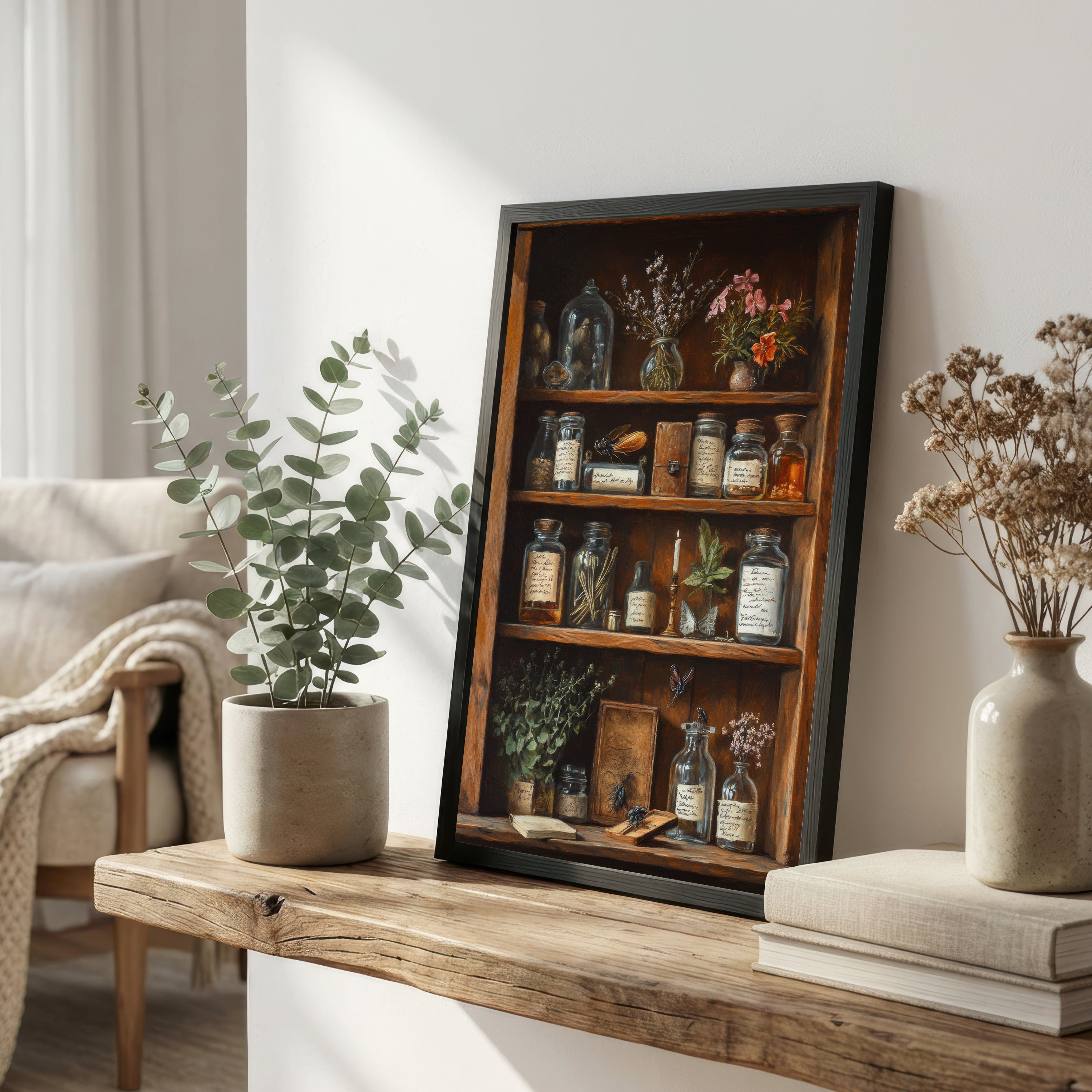 Vintage Apothecary Cabinet Art Print