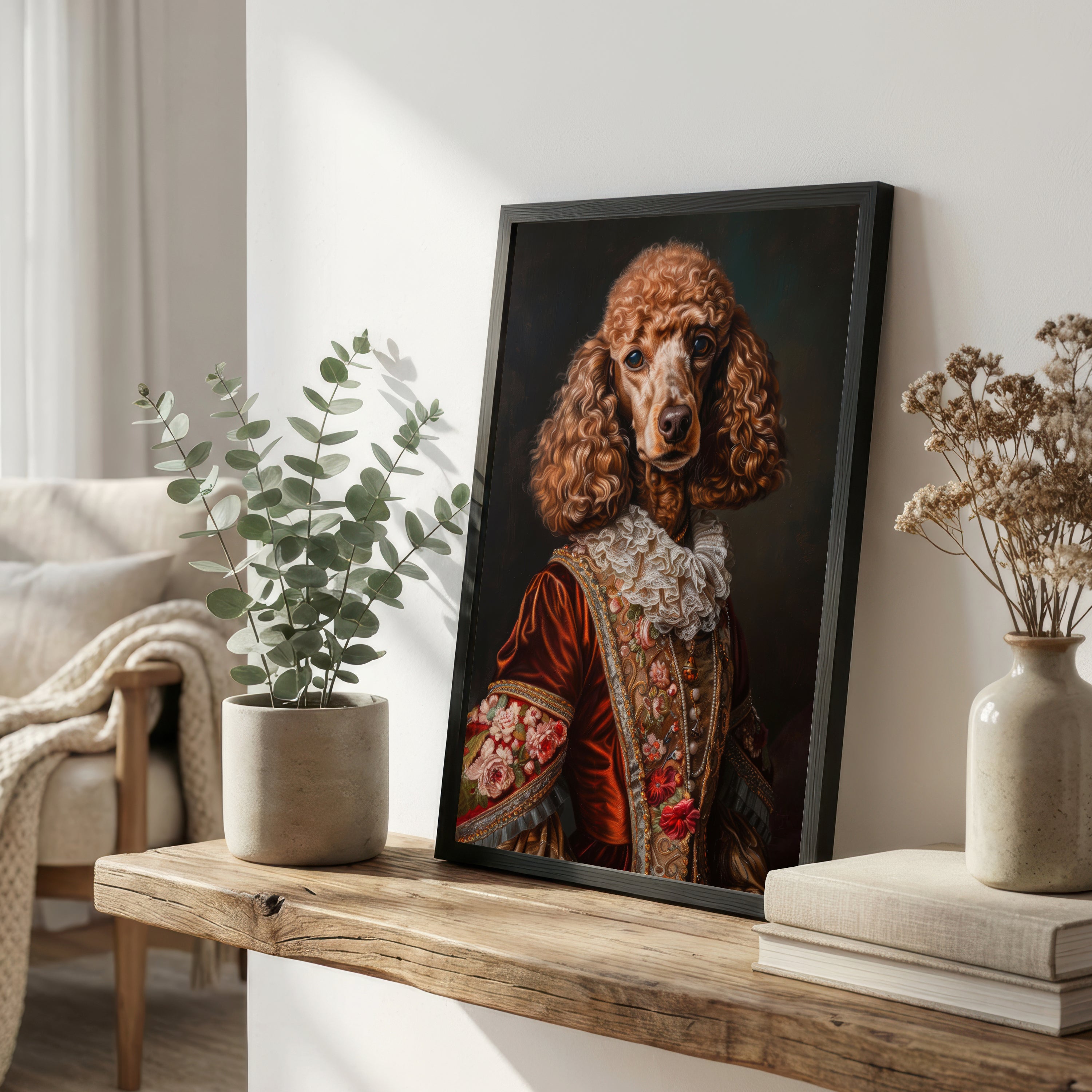 Baroque Poodle Portrait Art Print