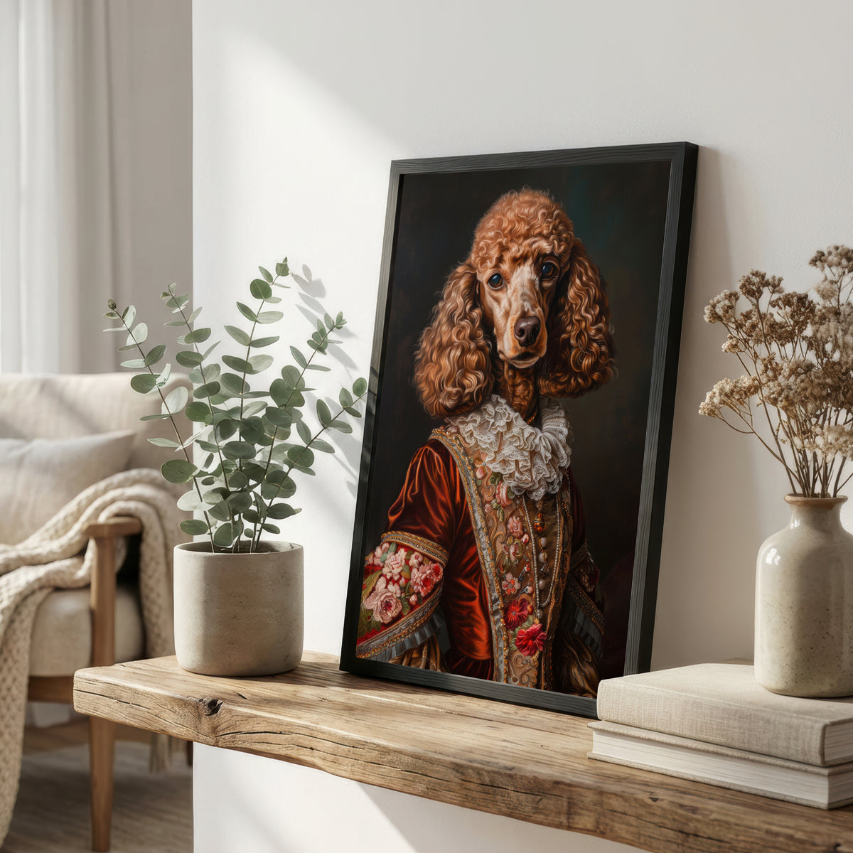 Baroque Poodle Portrait Art Print