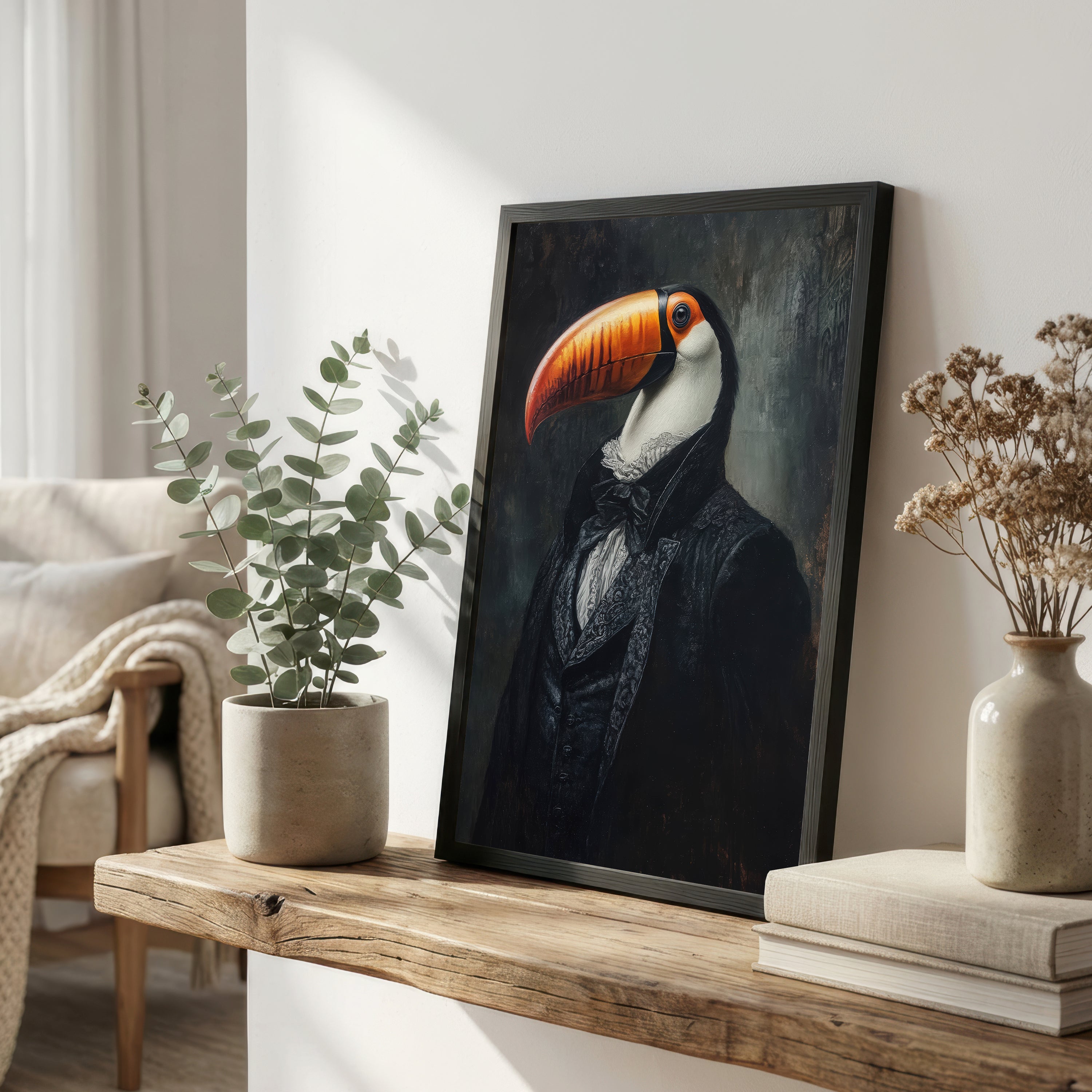 Victorian Toucan Dark Academia Art Print