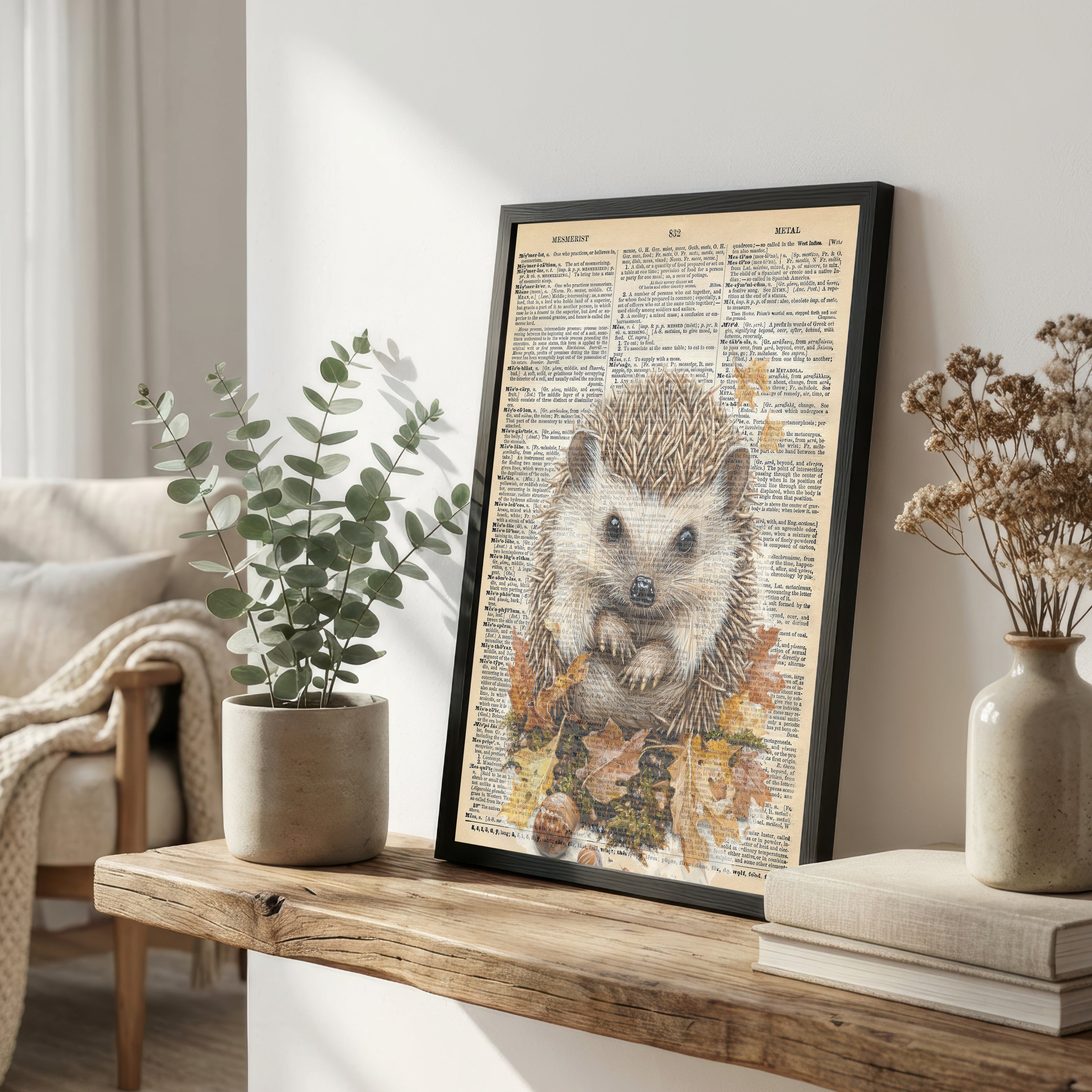 Vintage Fox Dictionary Art Print