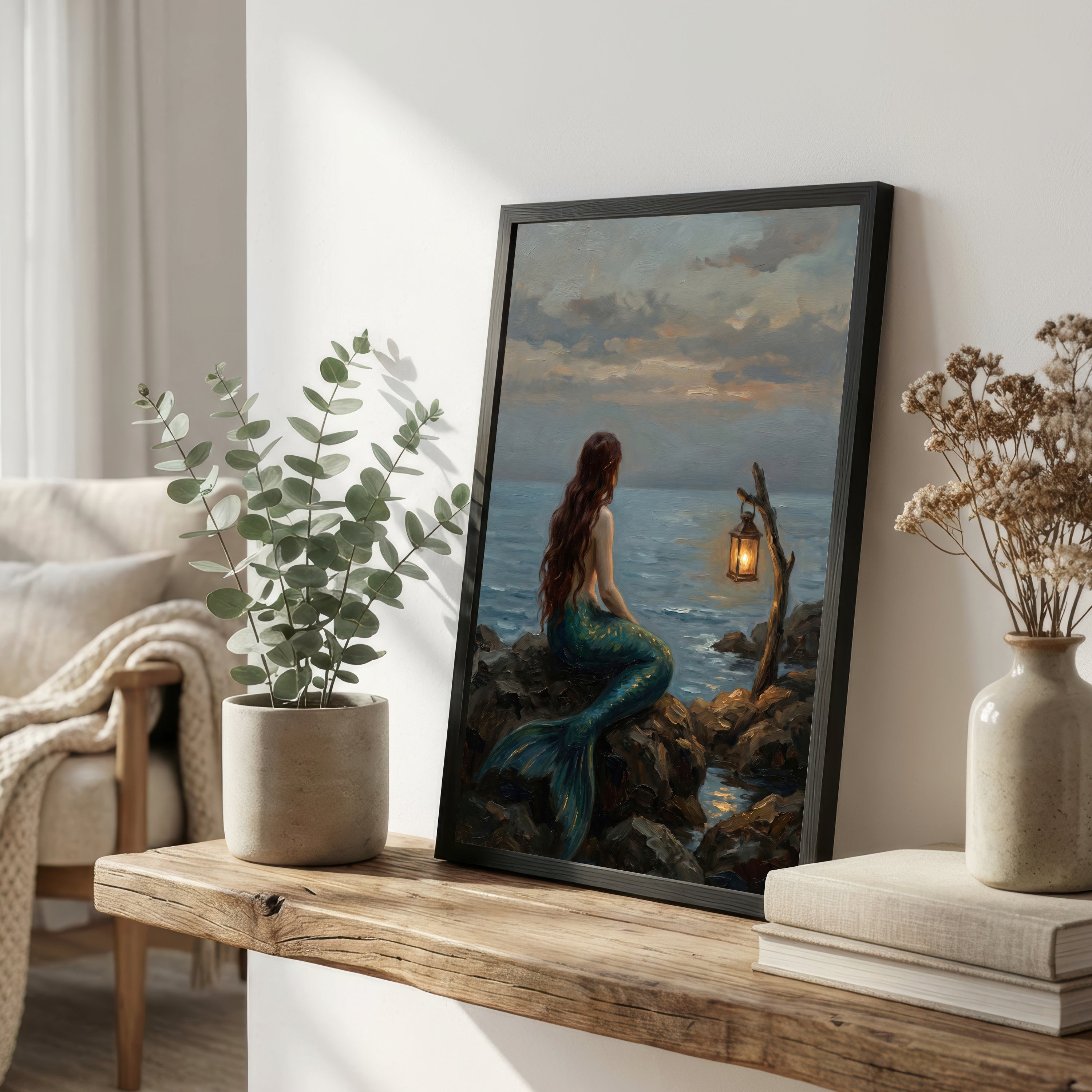 Mermaid by the Sea Art Print