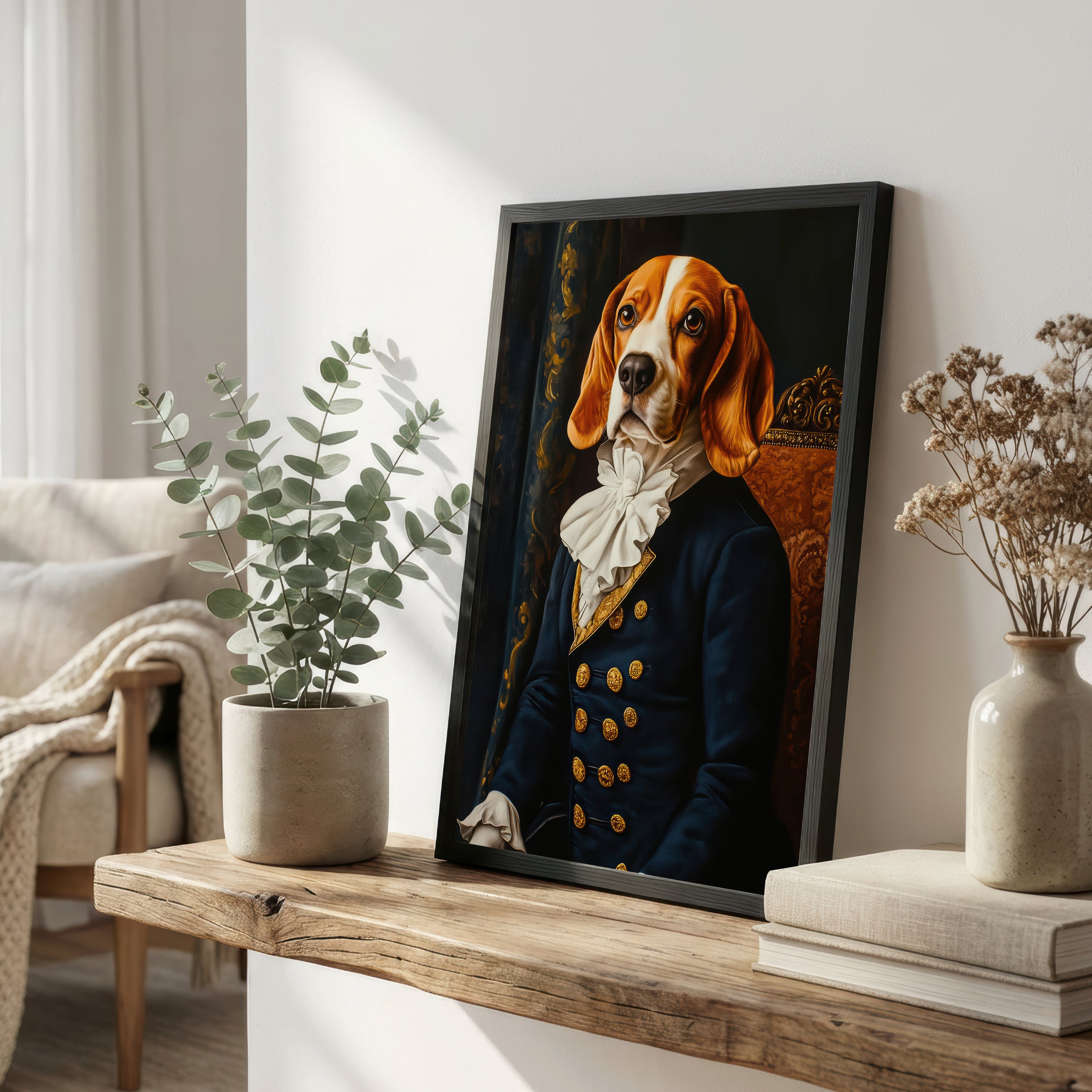 Aristocratic Beagle Portrait Art Print