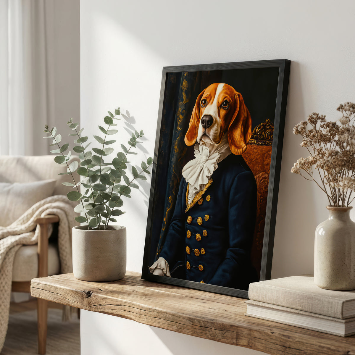 Aristocratic Beagle Portrait Art Print