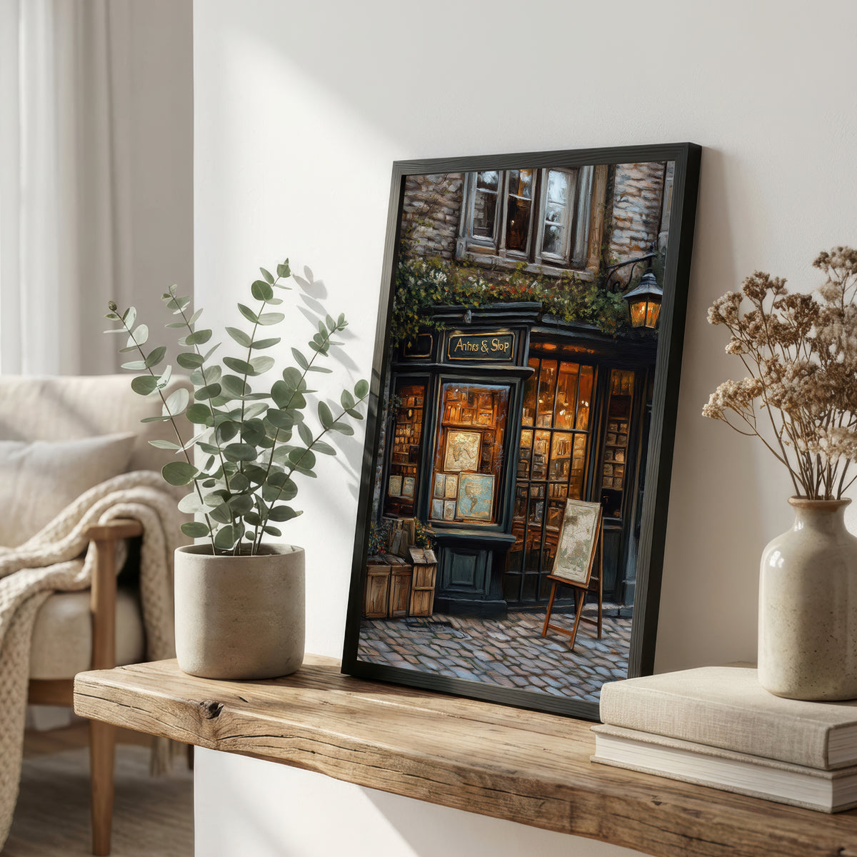 Antique Map Shop Art Print