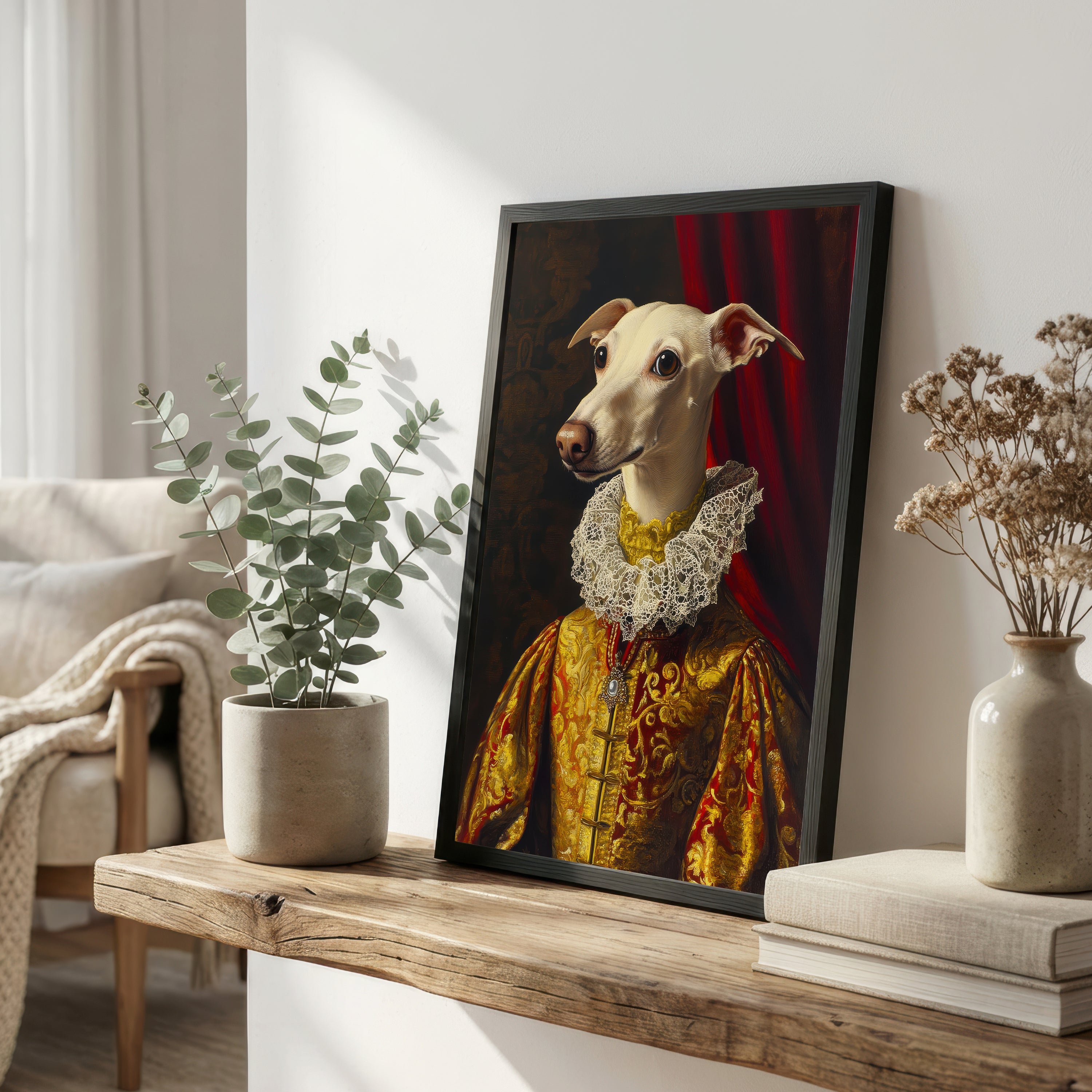 Aristocratic Dog Baroque Art Print
