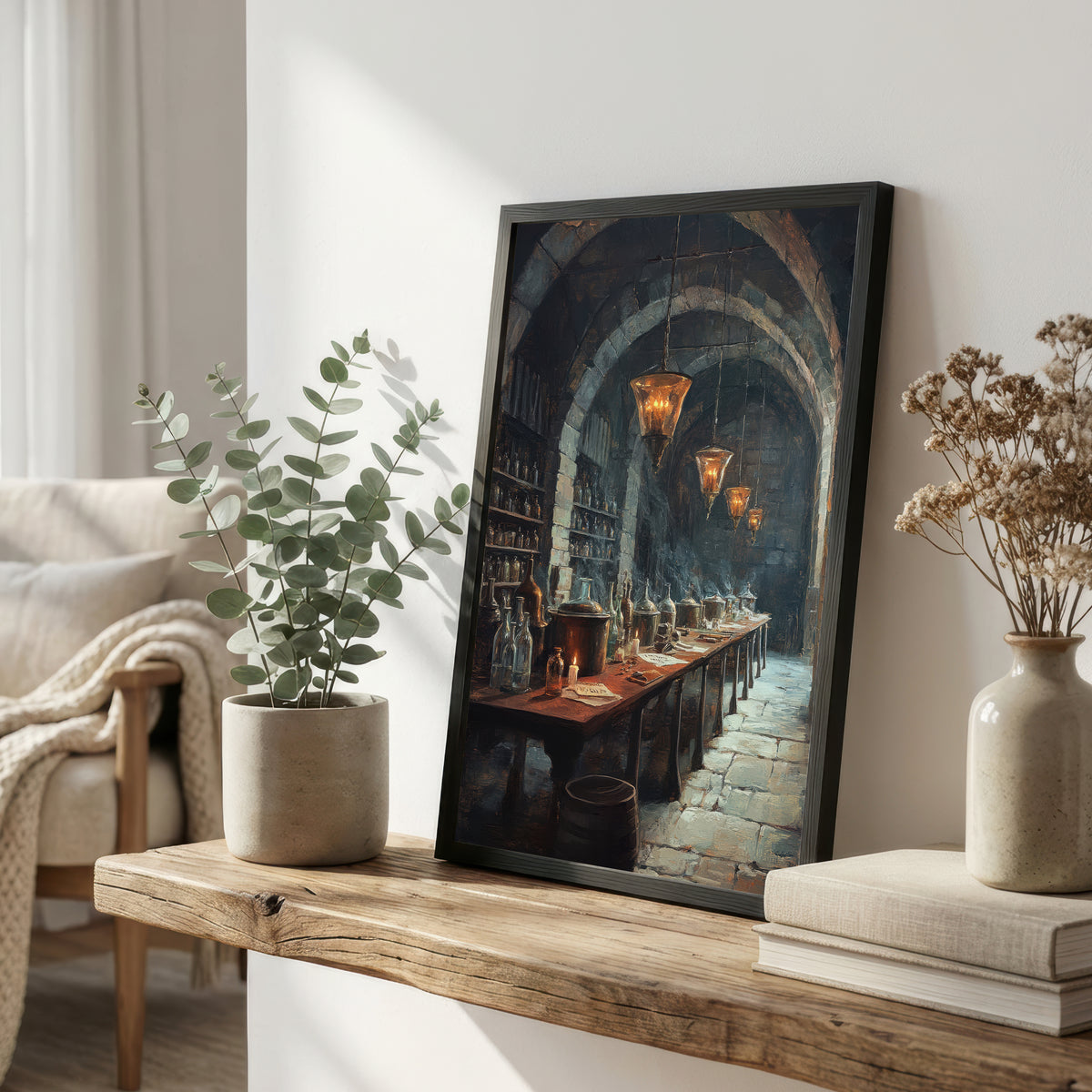 Gothic Tavern Interior Art Print