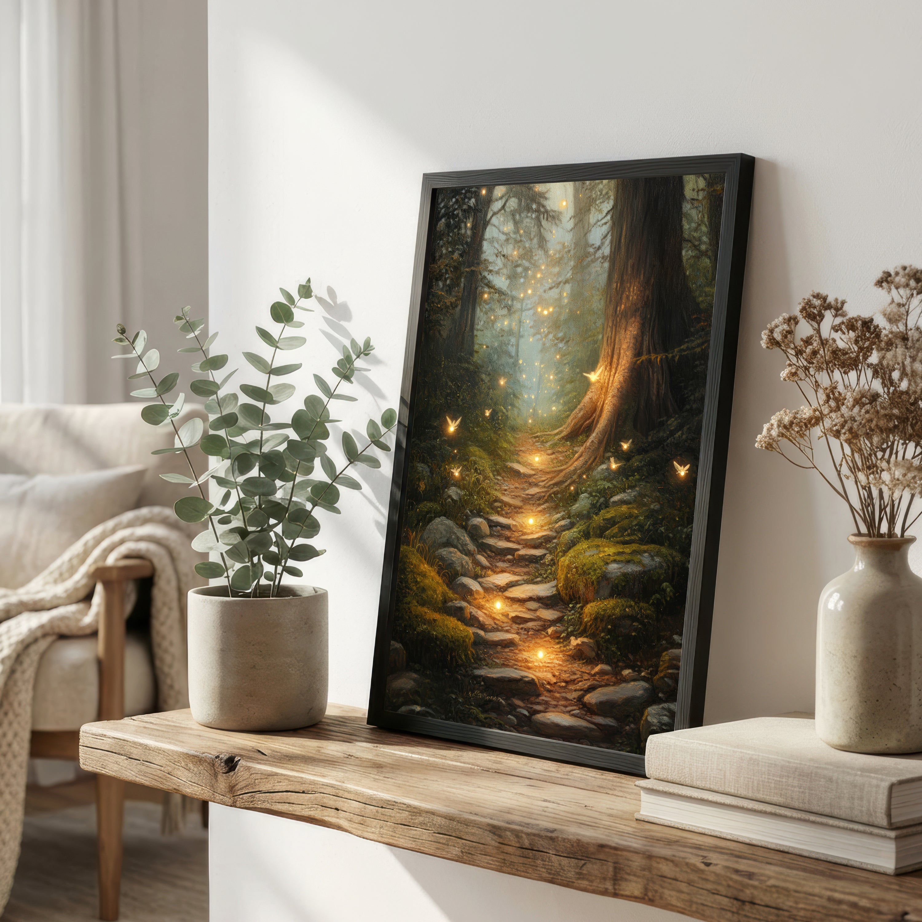 Enchanted Forest Firefly Art Print
