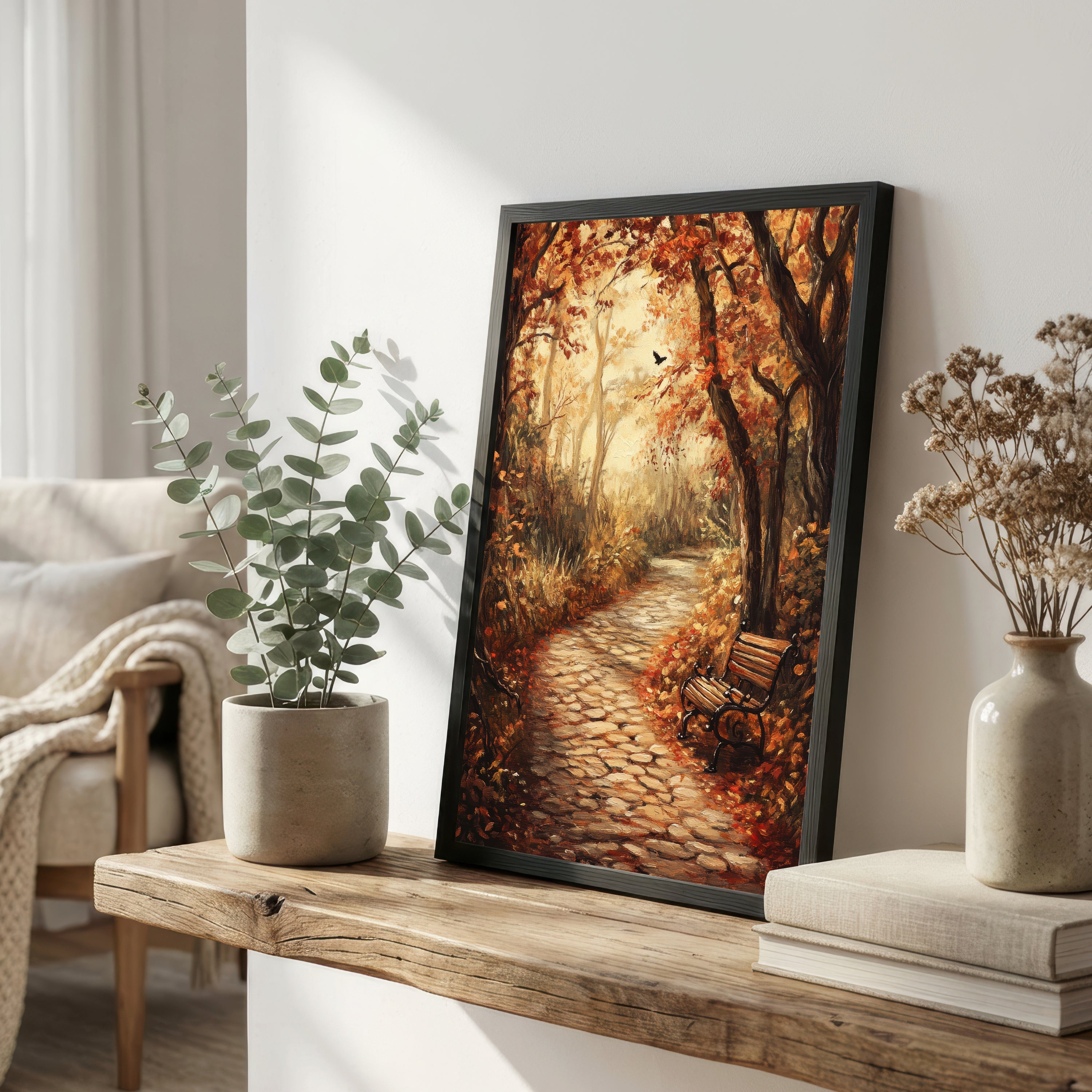 Autumn Woodland Path Art Print