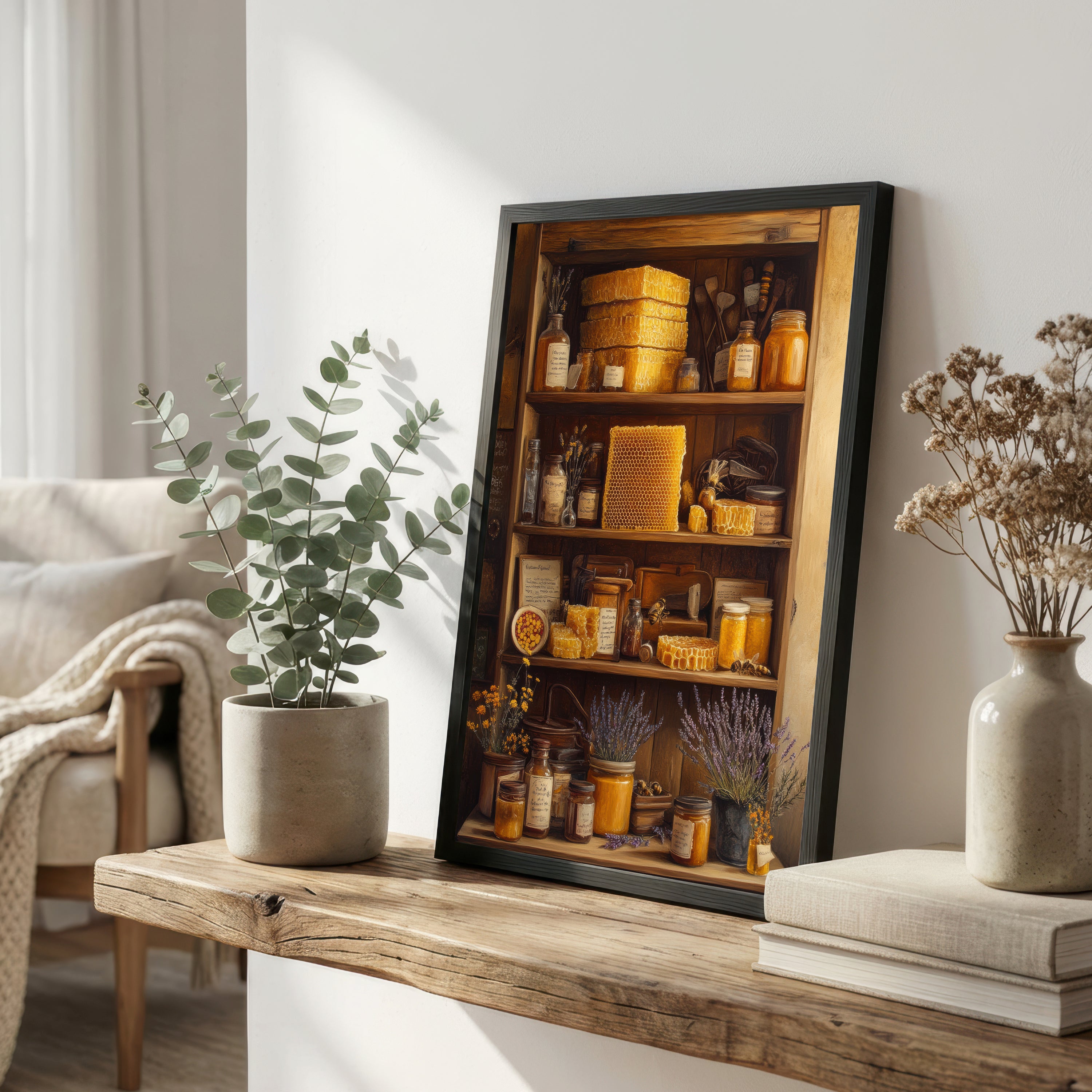 Honeycomb Apothecary Still Life Art Print