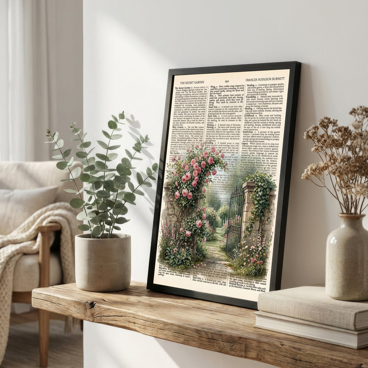 Secret Garden Rose Gate Art Print