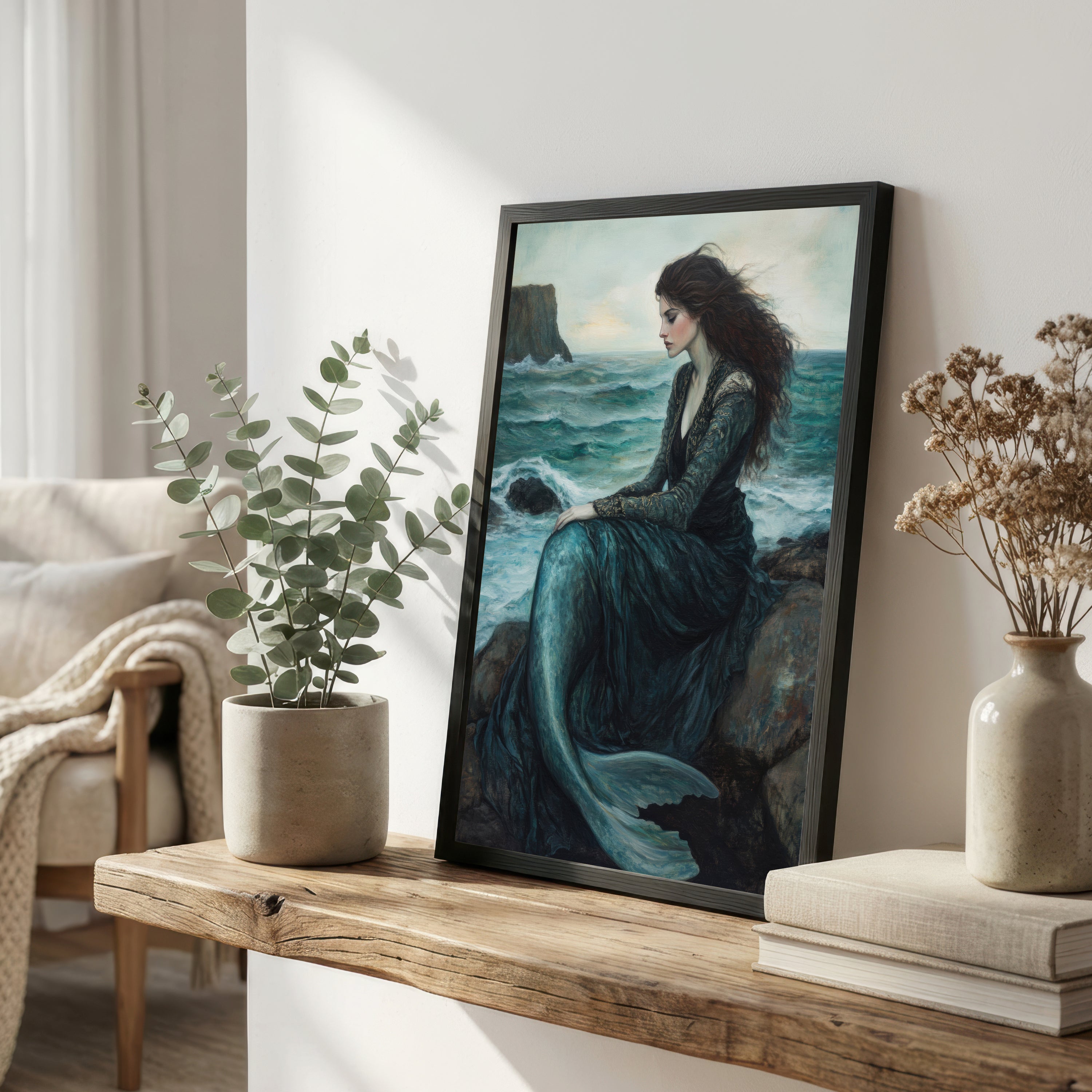 Mermaid Seaside Romantic Art Print