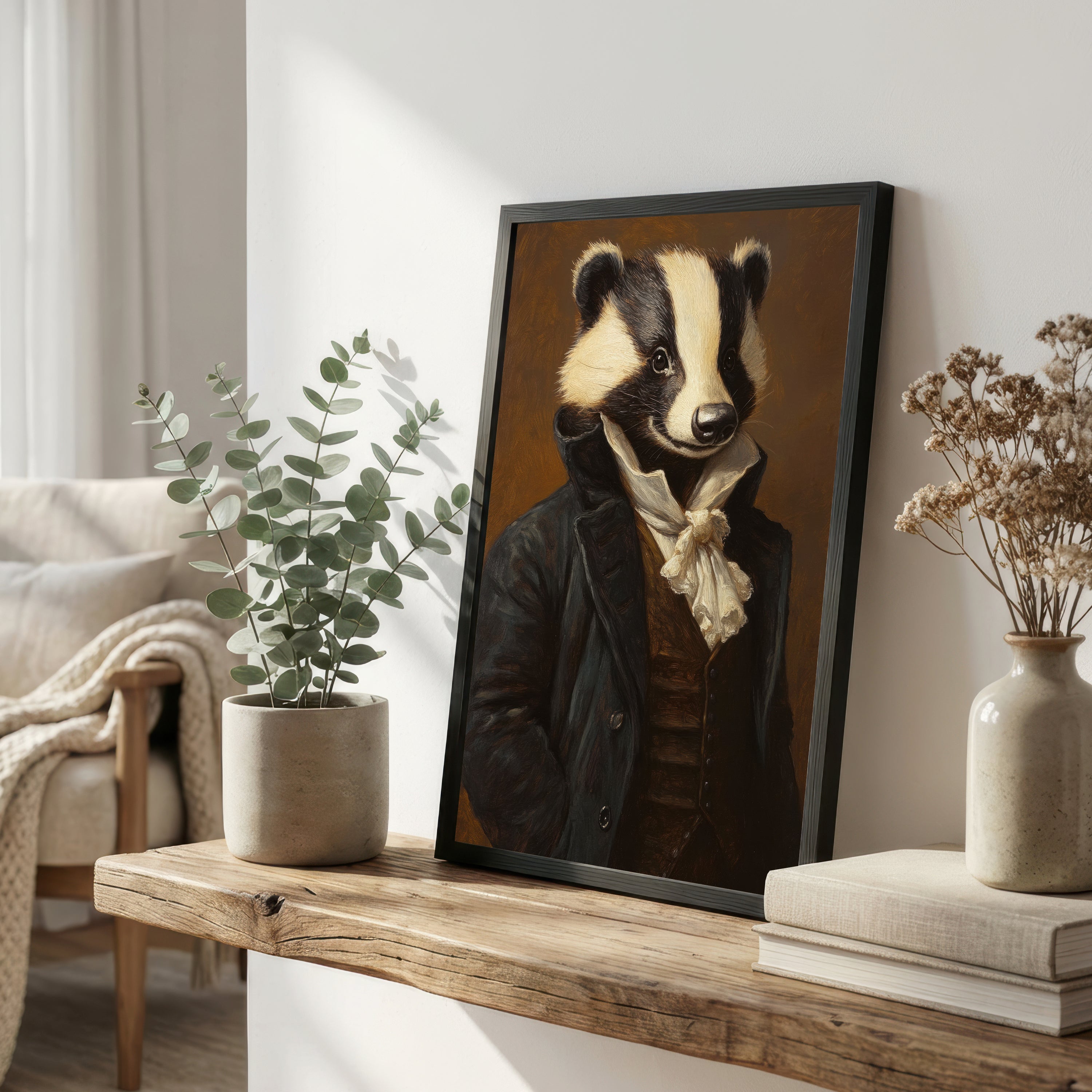 Victorian Panda Portrait Art Print