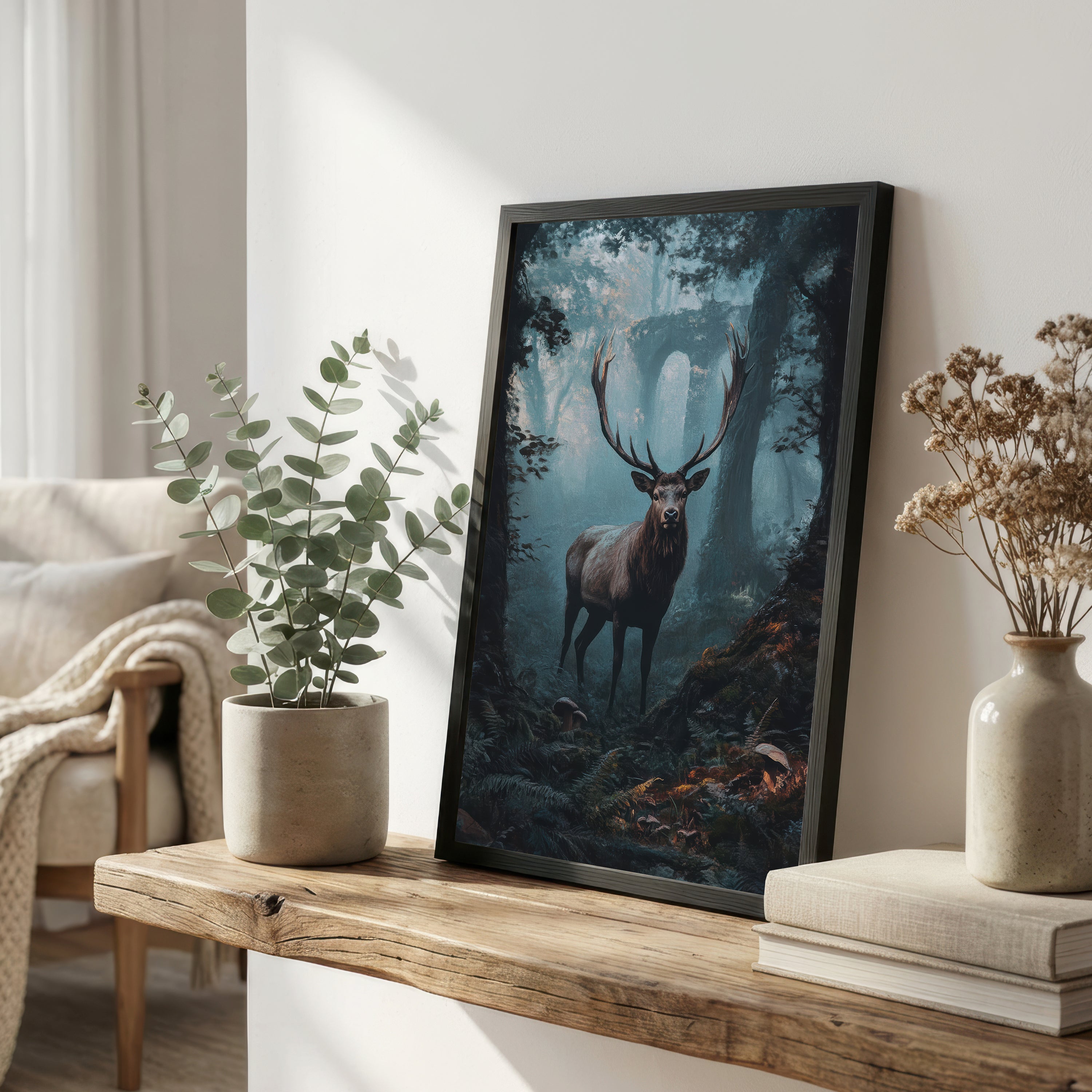Majestic Stag Woodland Art Print