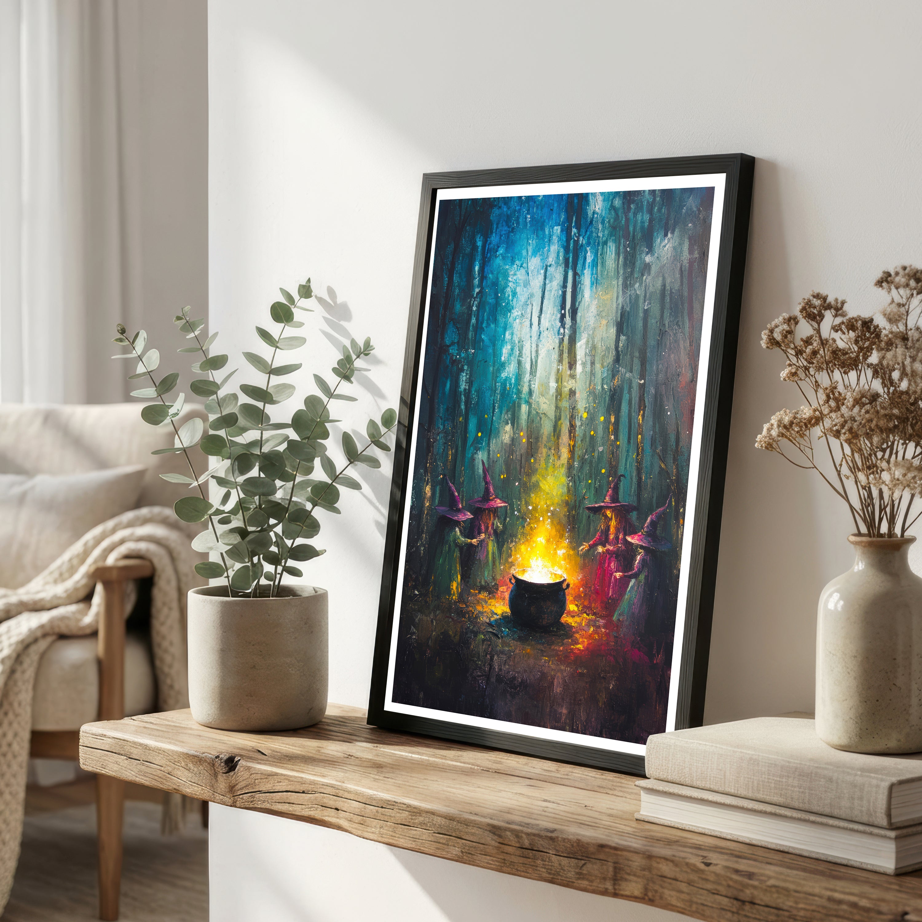 Witches Around a Cauldron Art Print