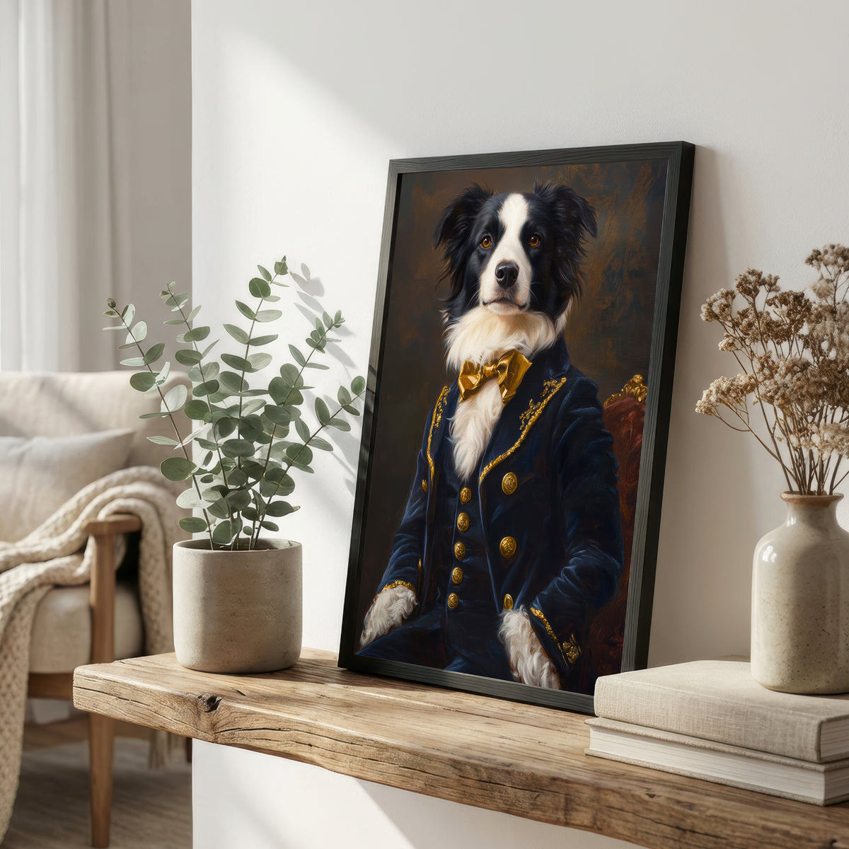 Regal Dressed Dog Art Print
