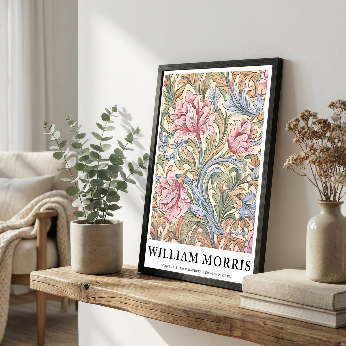 William Morris Inspired Floral Art Print