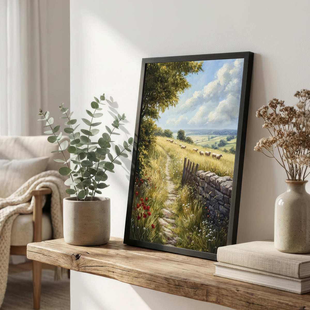 Pastoral Sheep Meadow Art Print