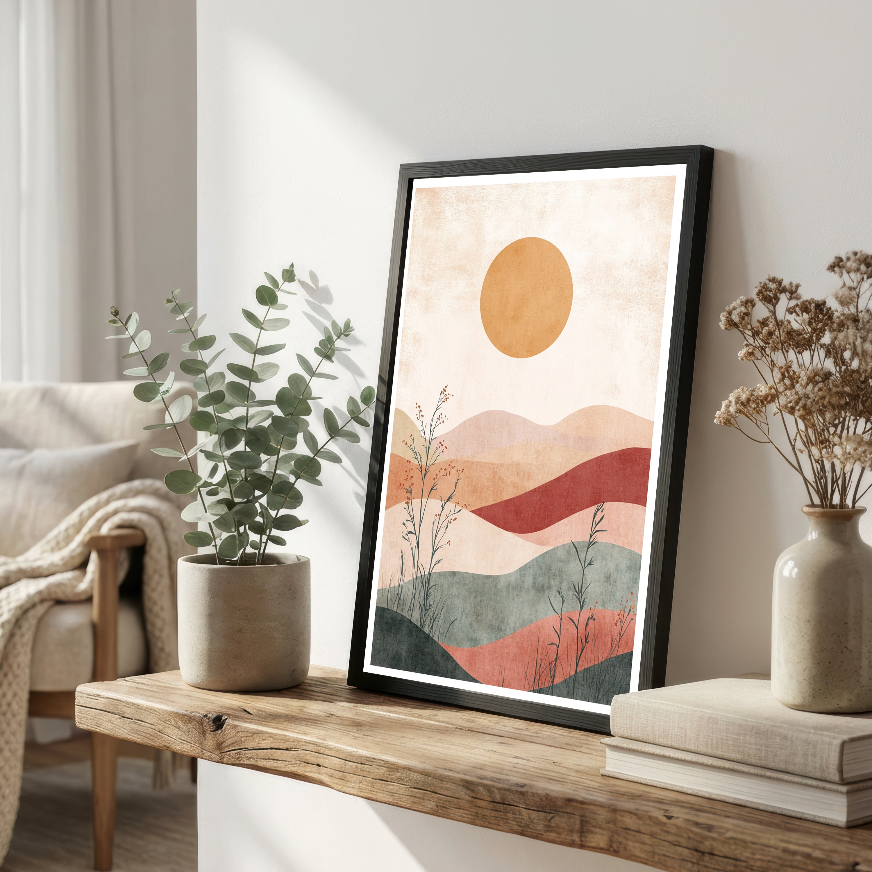 Abstract Rolling Hills Art Print