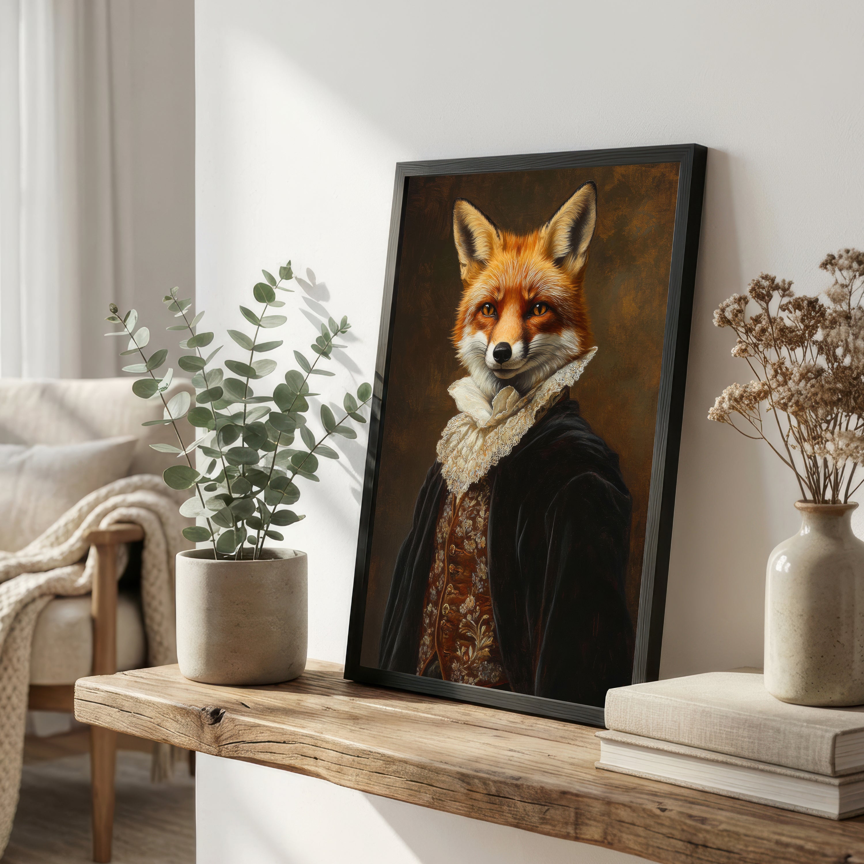 Victorian Fox Portrait Art Print