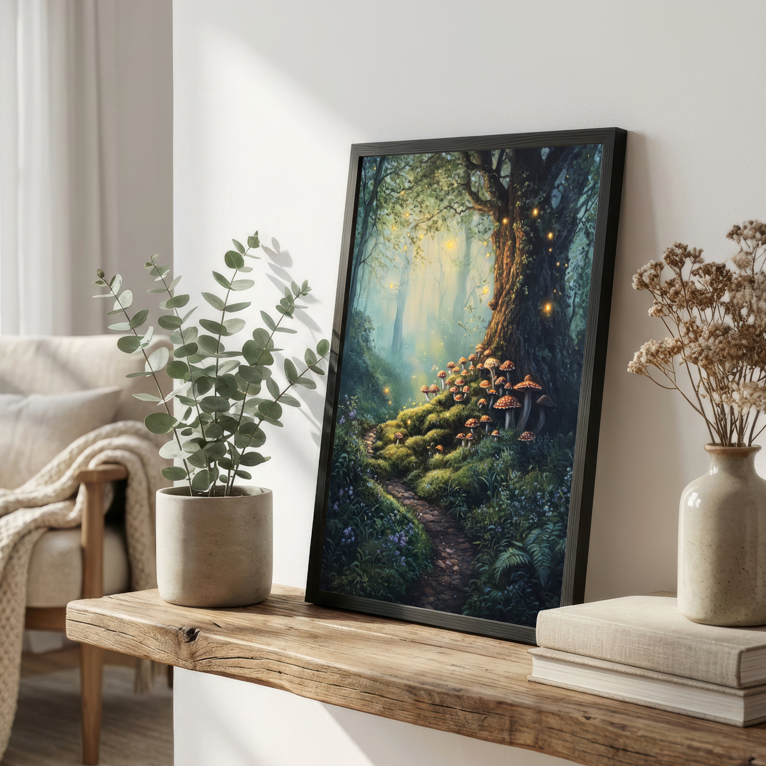 Enchanted Mushroom Forest Art Print
