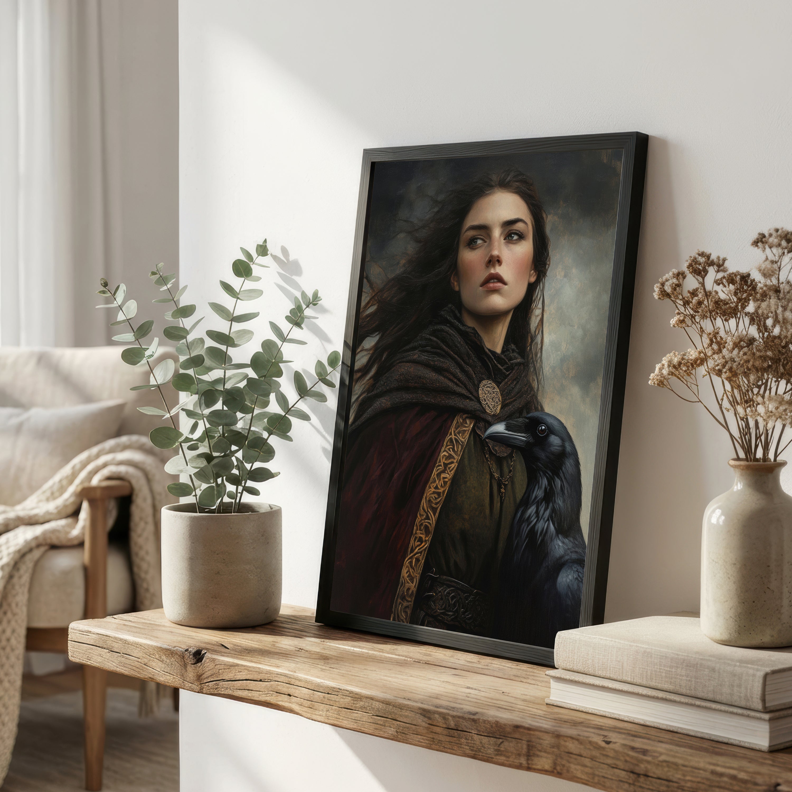 Raven Companion Portrait Art Print