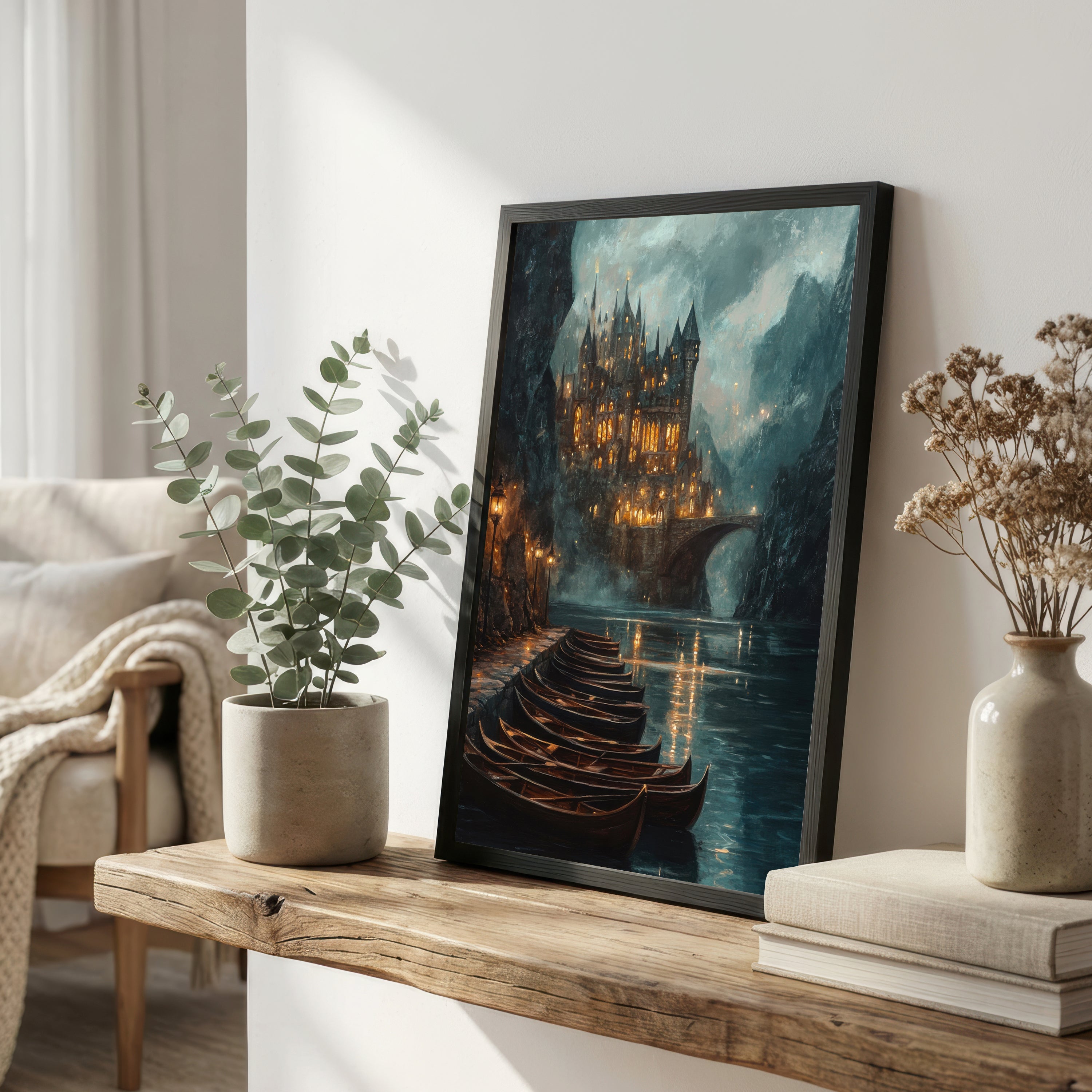 Enchanted Castle Gondola Art Print