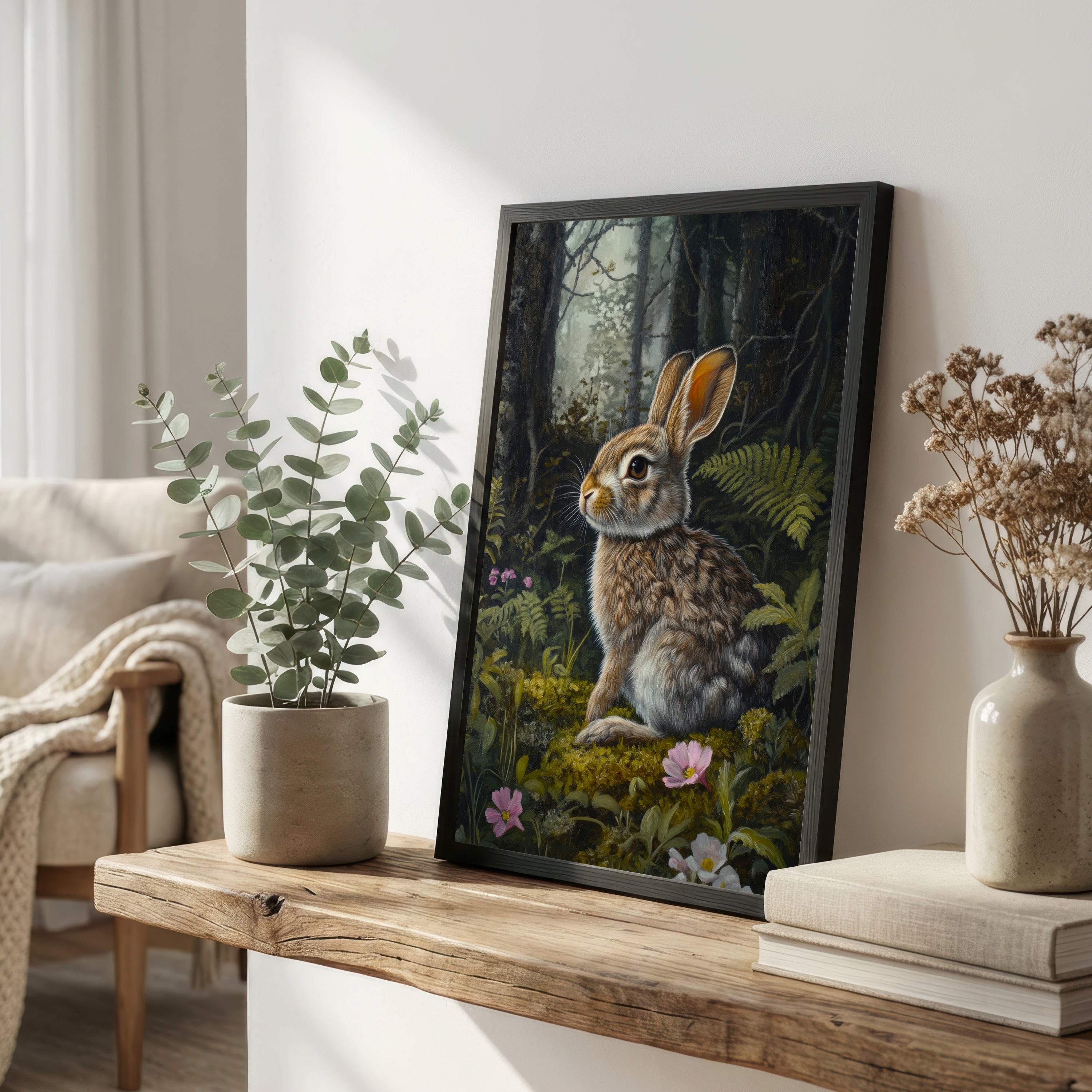 Woodland Rabbit Art Print