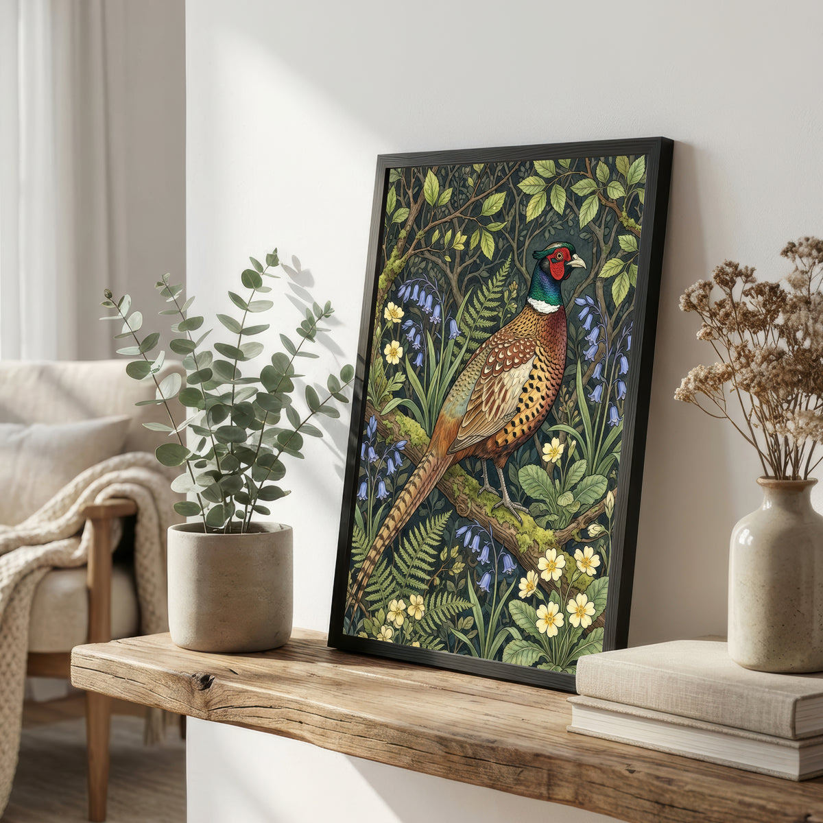 Pheasant Botanical Art Print