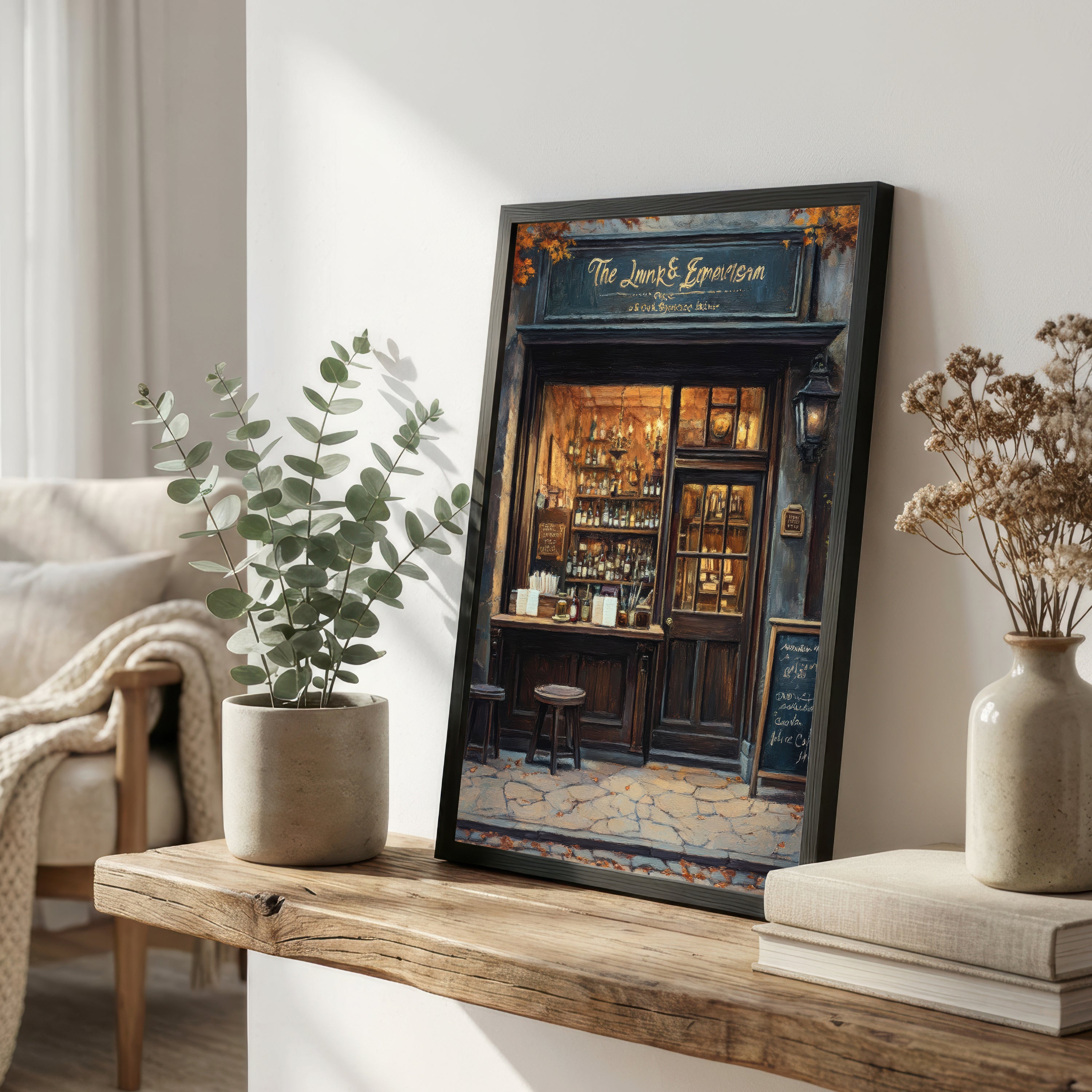 Vintage Ink Shopfront Art Print