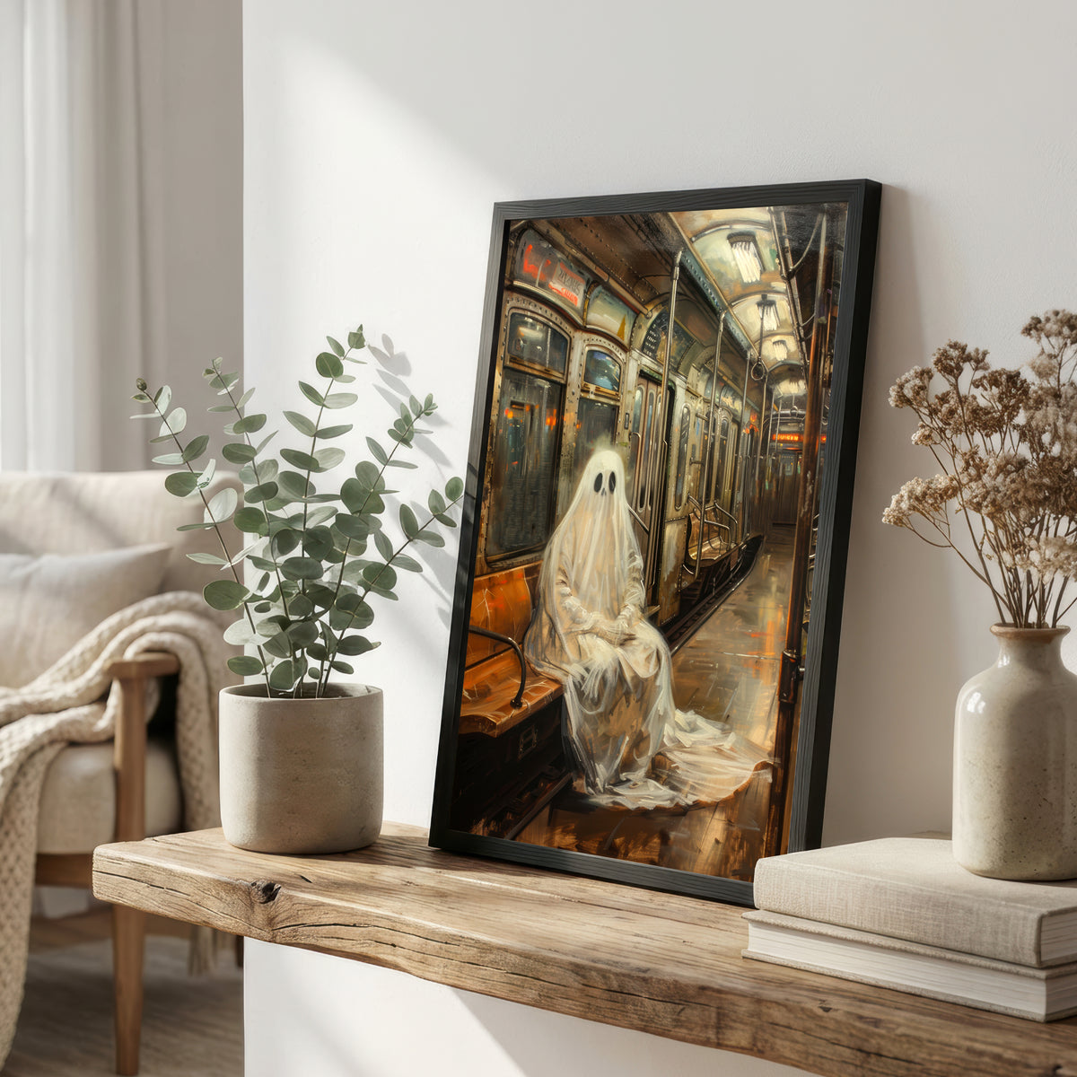 Ghost on the Subway Art Print