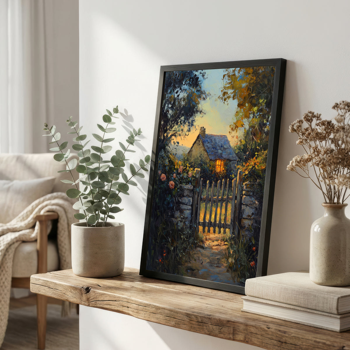 Cottage Garden Gate Art Print