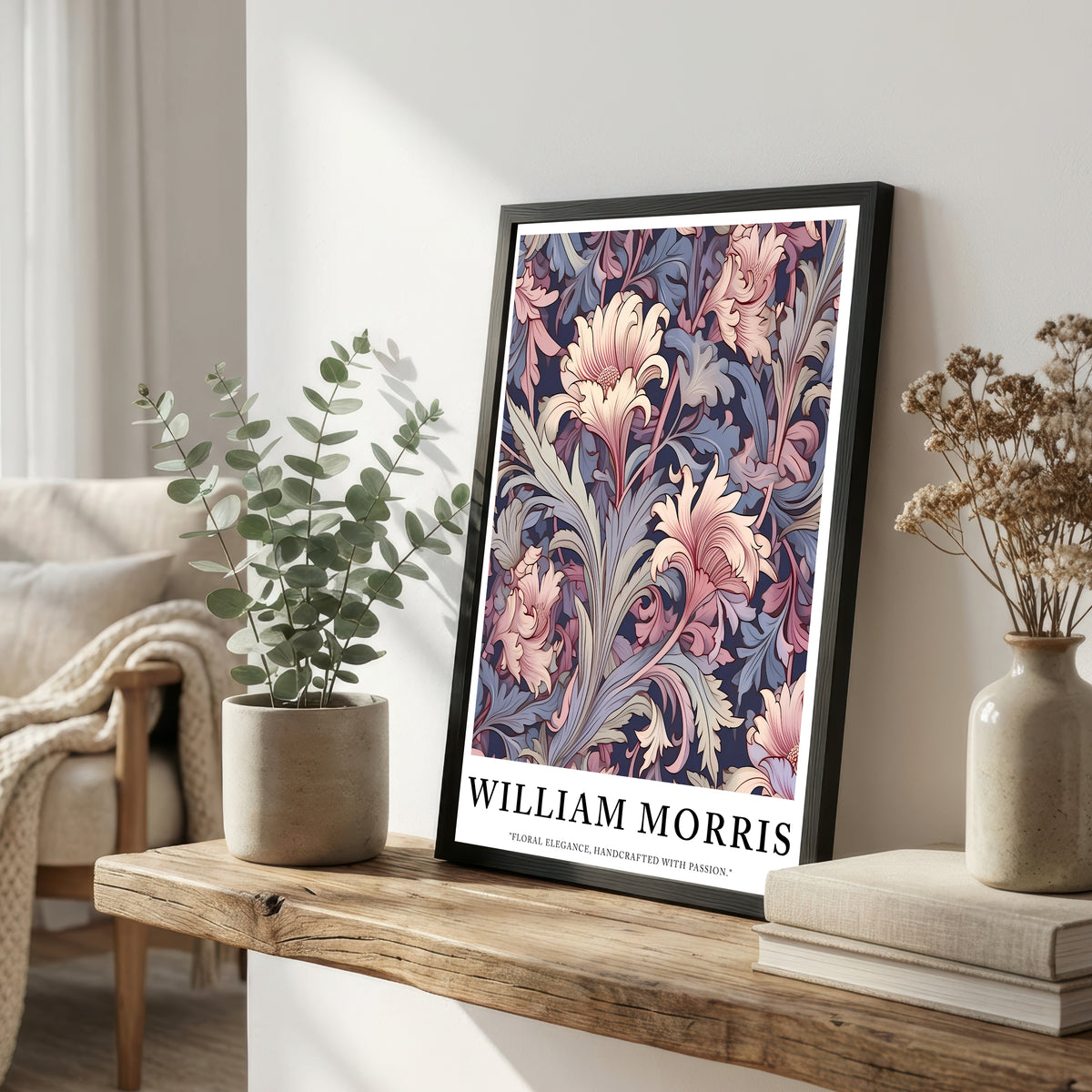 William Morris Inspired Floral Art Print