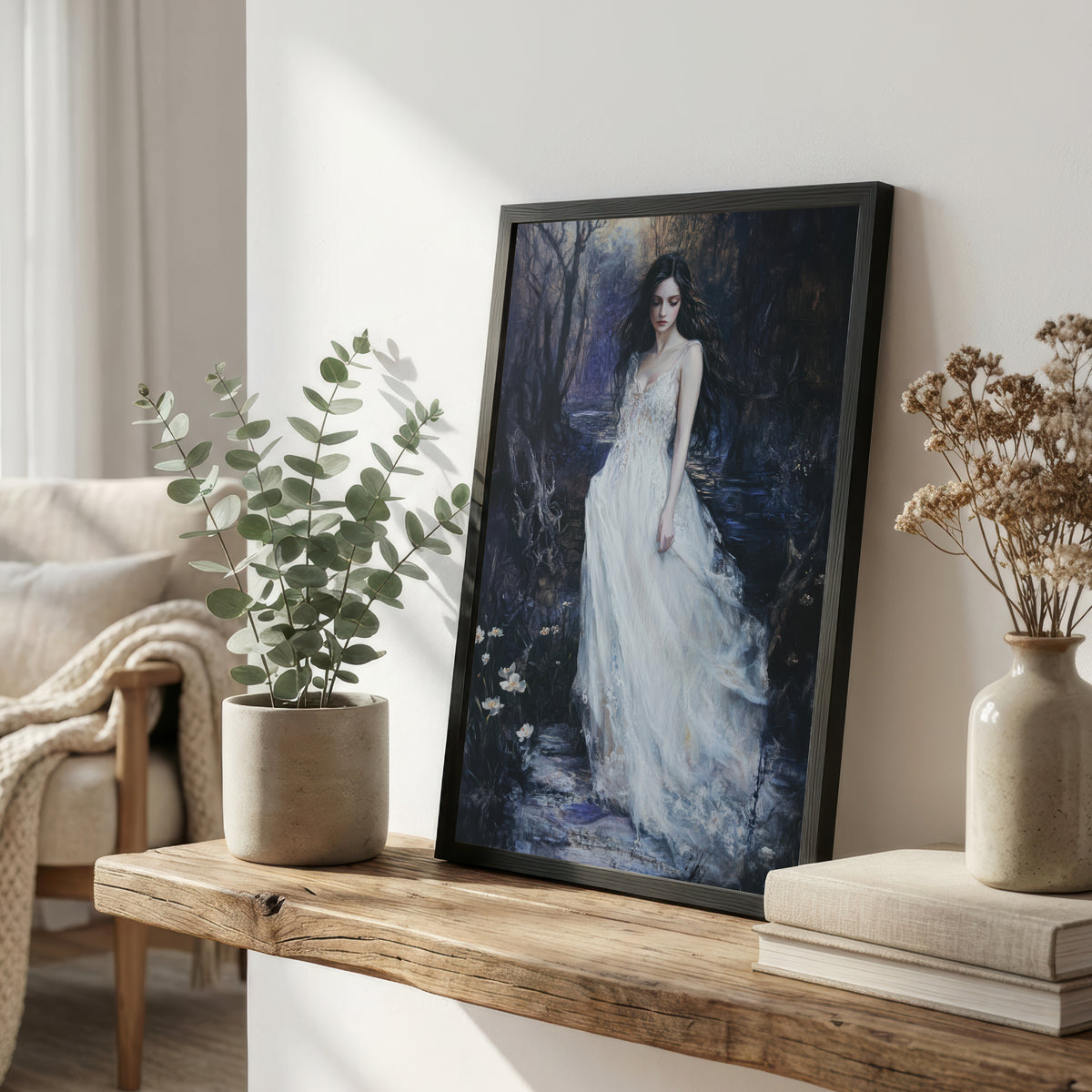 Dark Forest Woman Art Print
