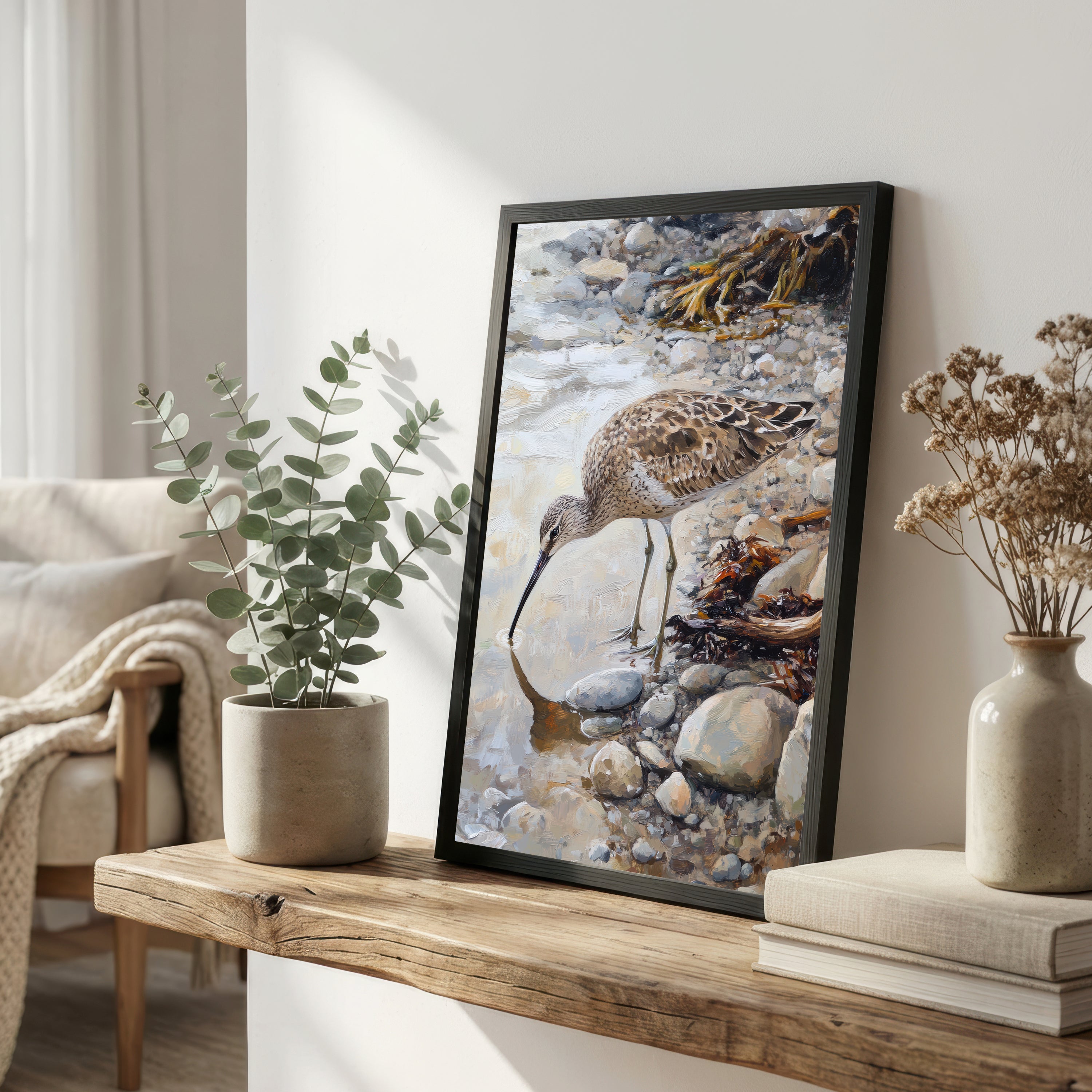 Painterly Shorebird Art Print