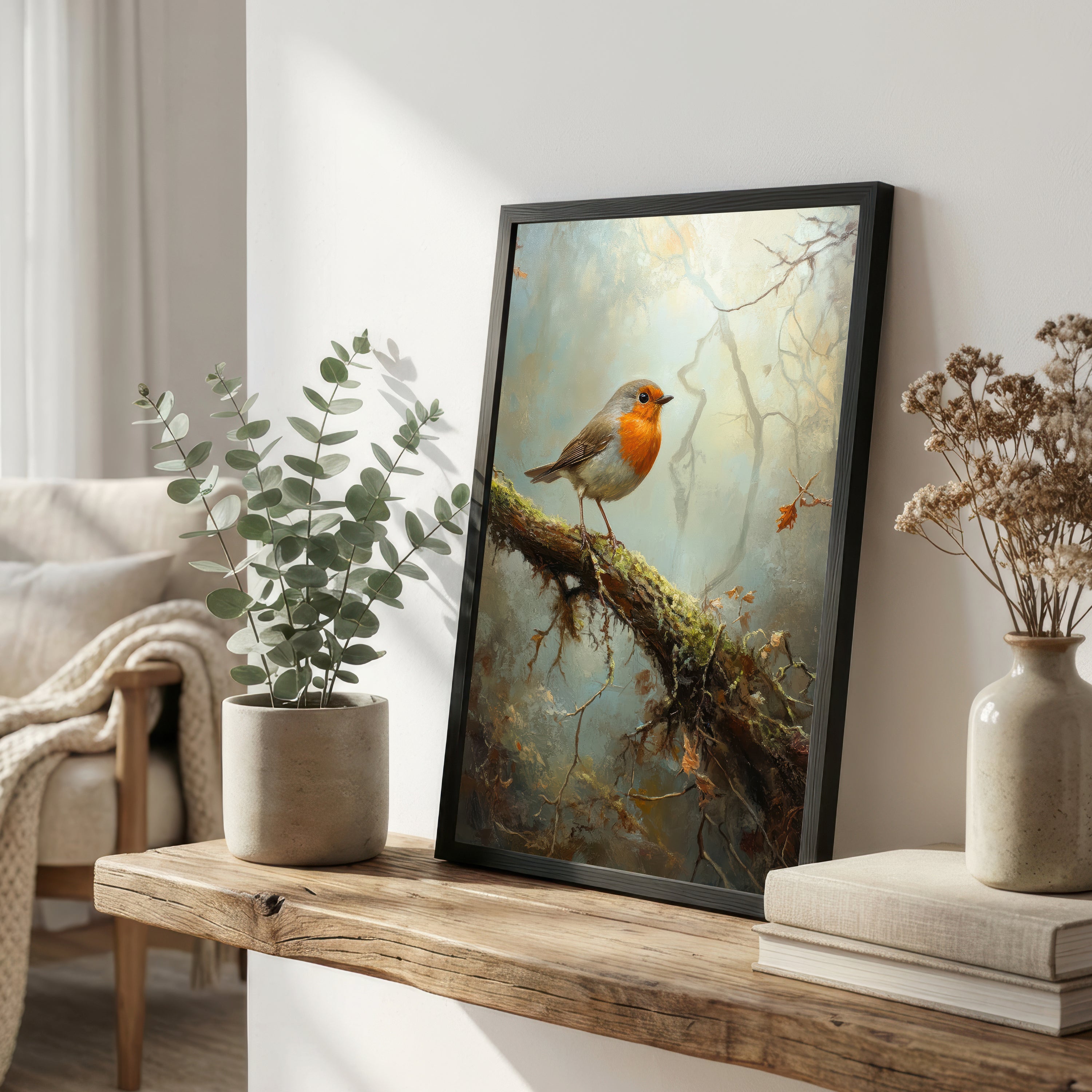 Robin Woodland Art Print