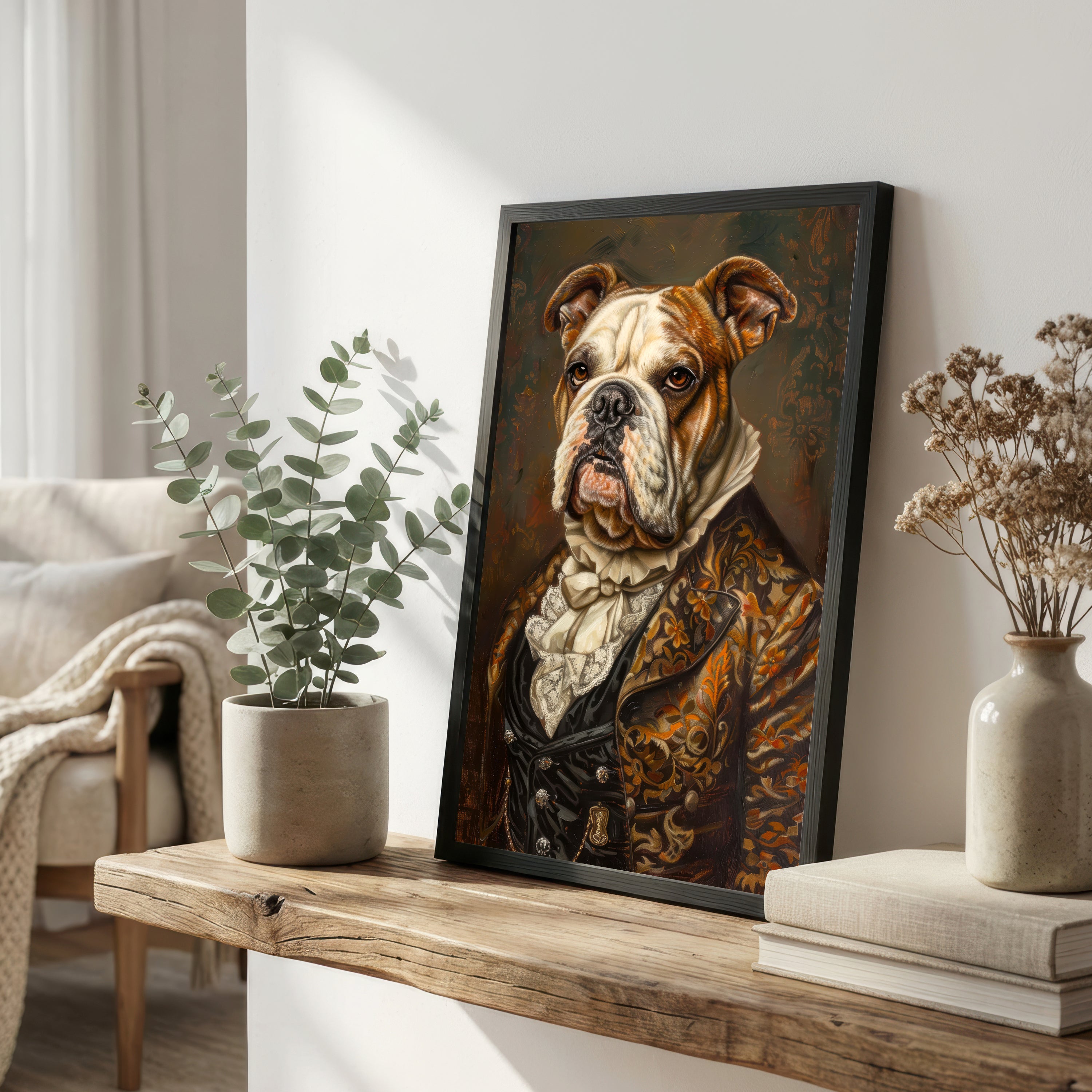 Victorian Bulldog Portrait Art Print