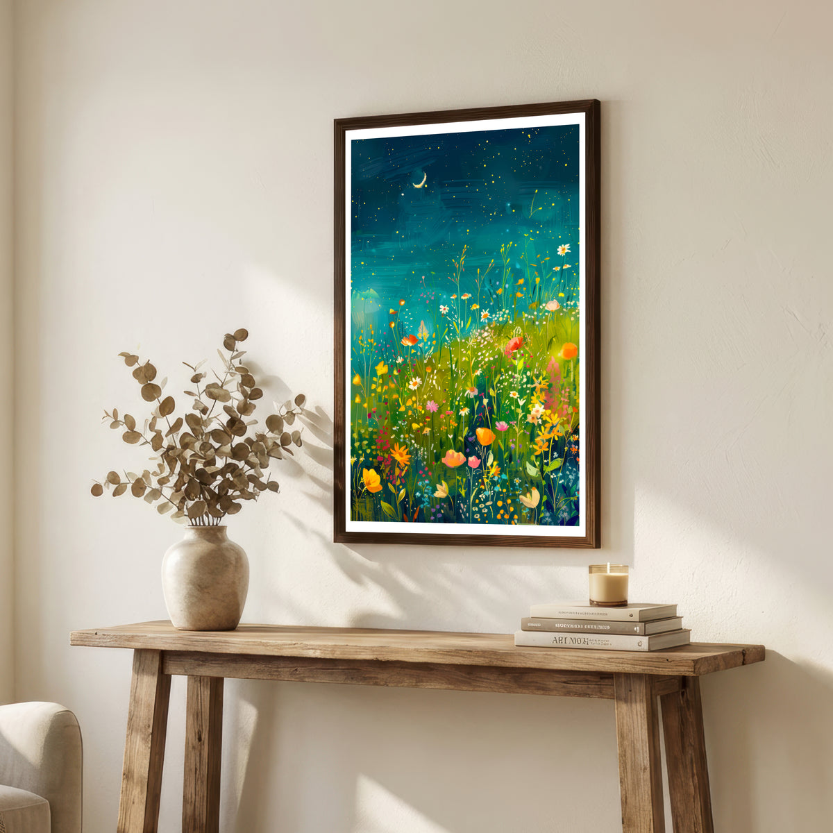 Starry Wildflower Meadow Art Print