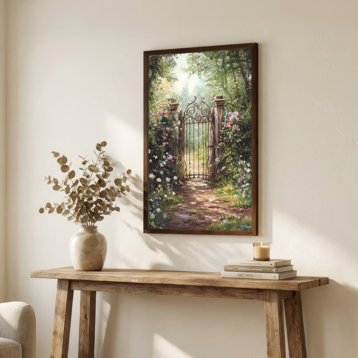 Enchanted Garden Gate Art Print