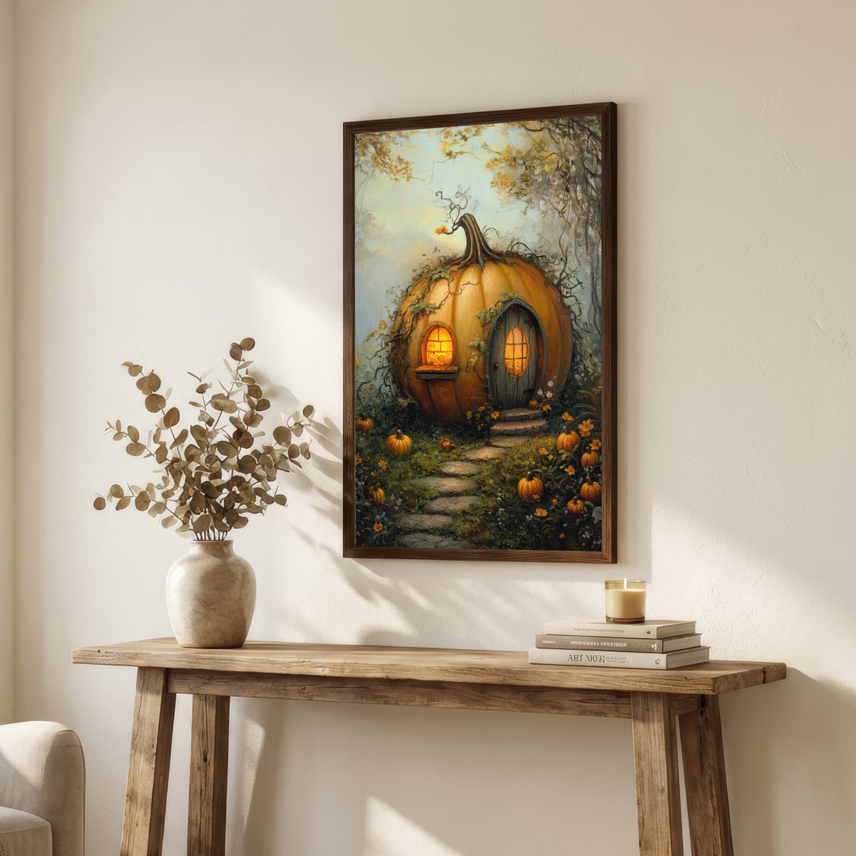 Whimsical Pumpkin House Art Print