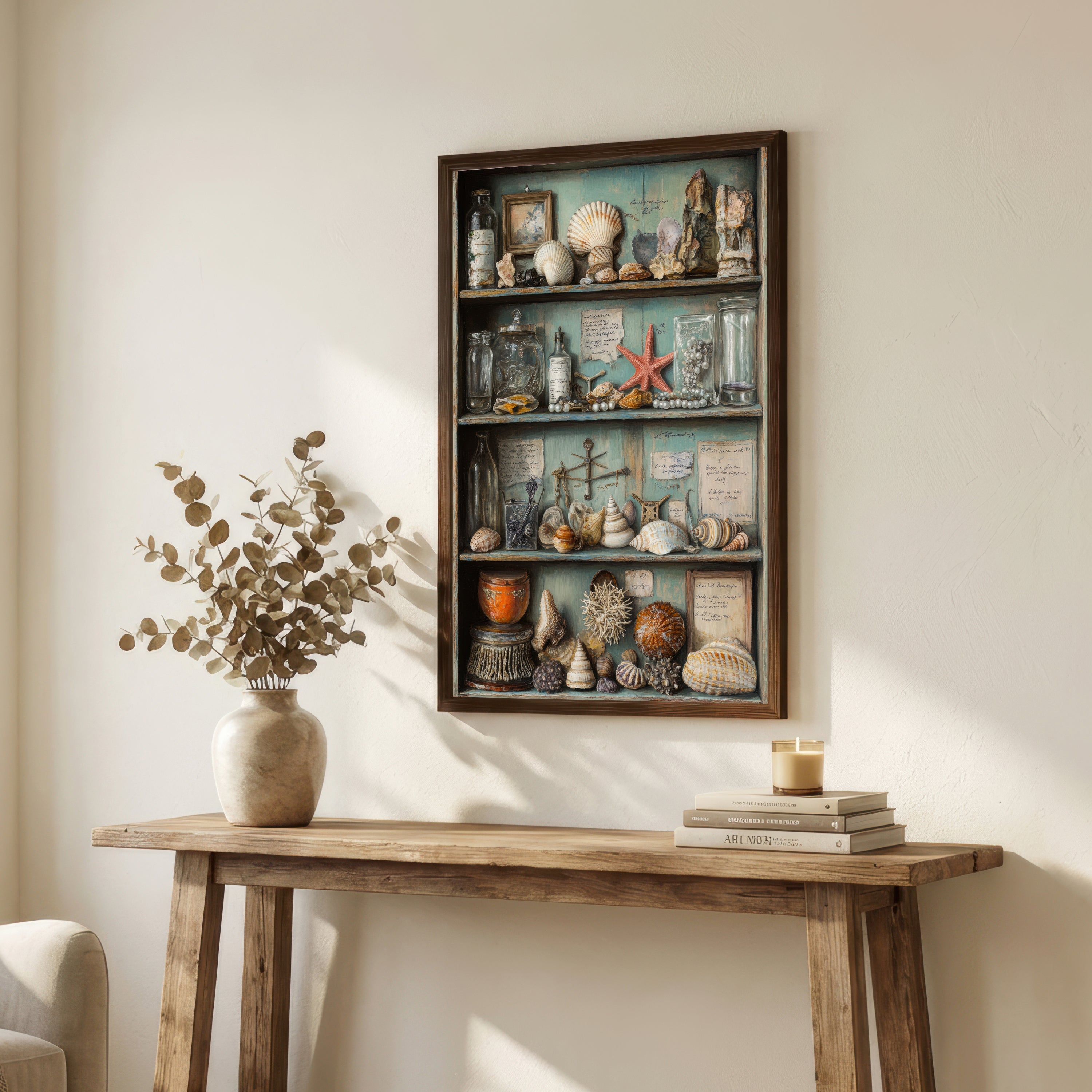 Seashell Cabinet Still Life Art Print