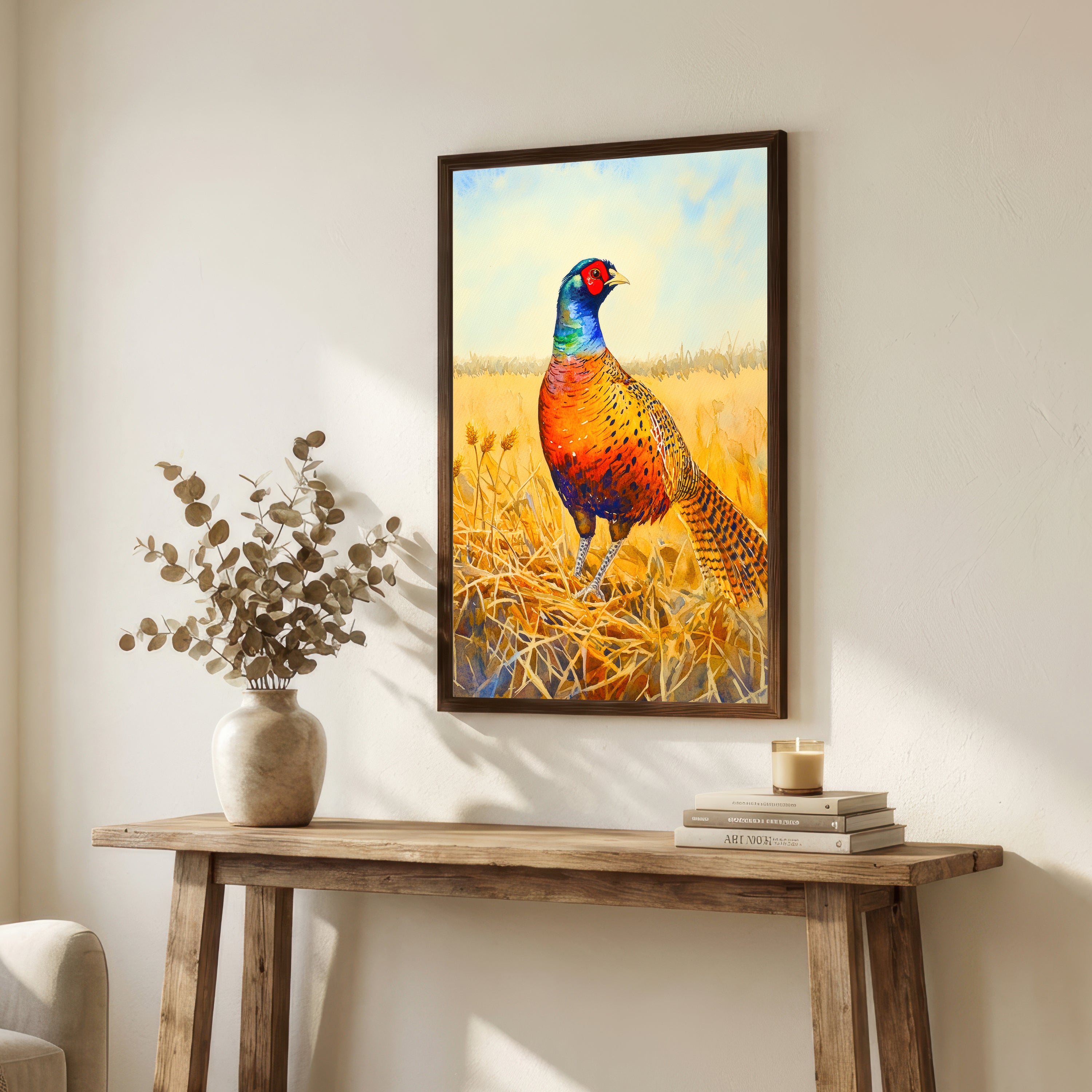 Colourful Pheasant Watercolour Art Print