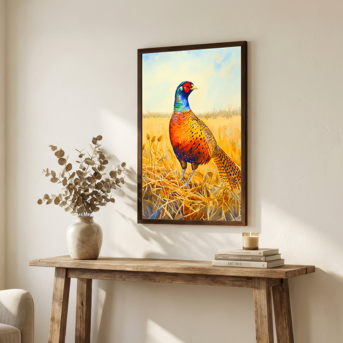 Colourful Pheasant Watercolour Art Print