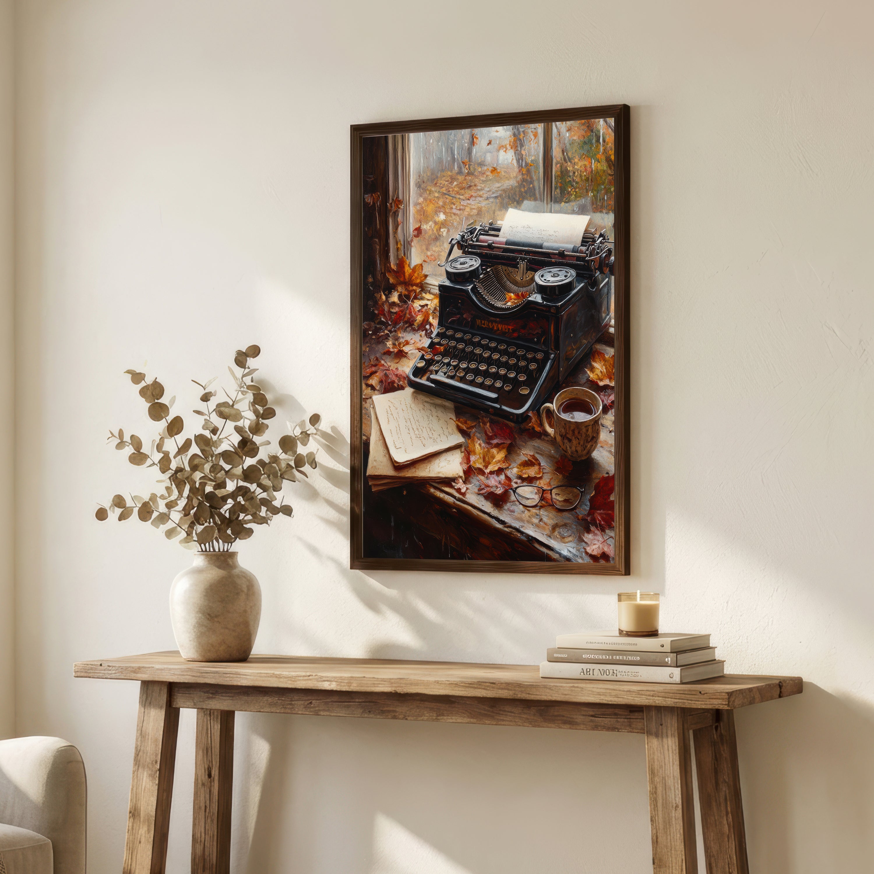 Autumn Typewriter Still Life Art Print