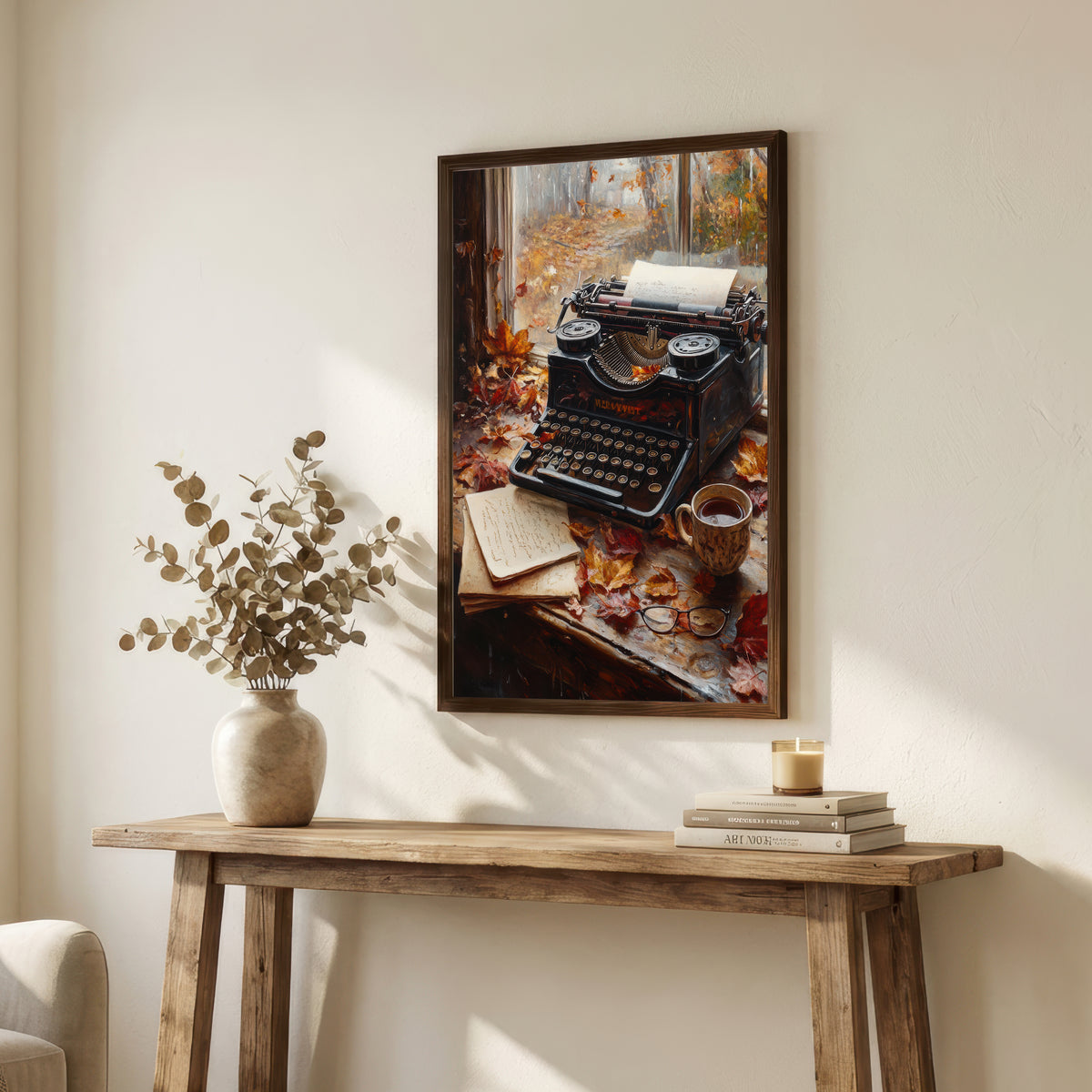 Autumn Typewriter Still Life Art Print