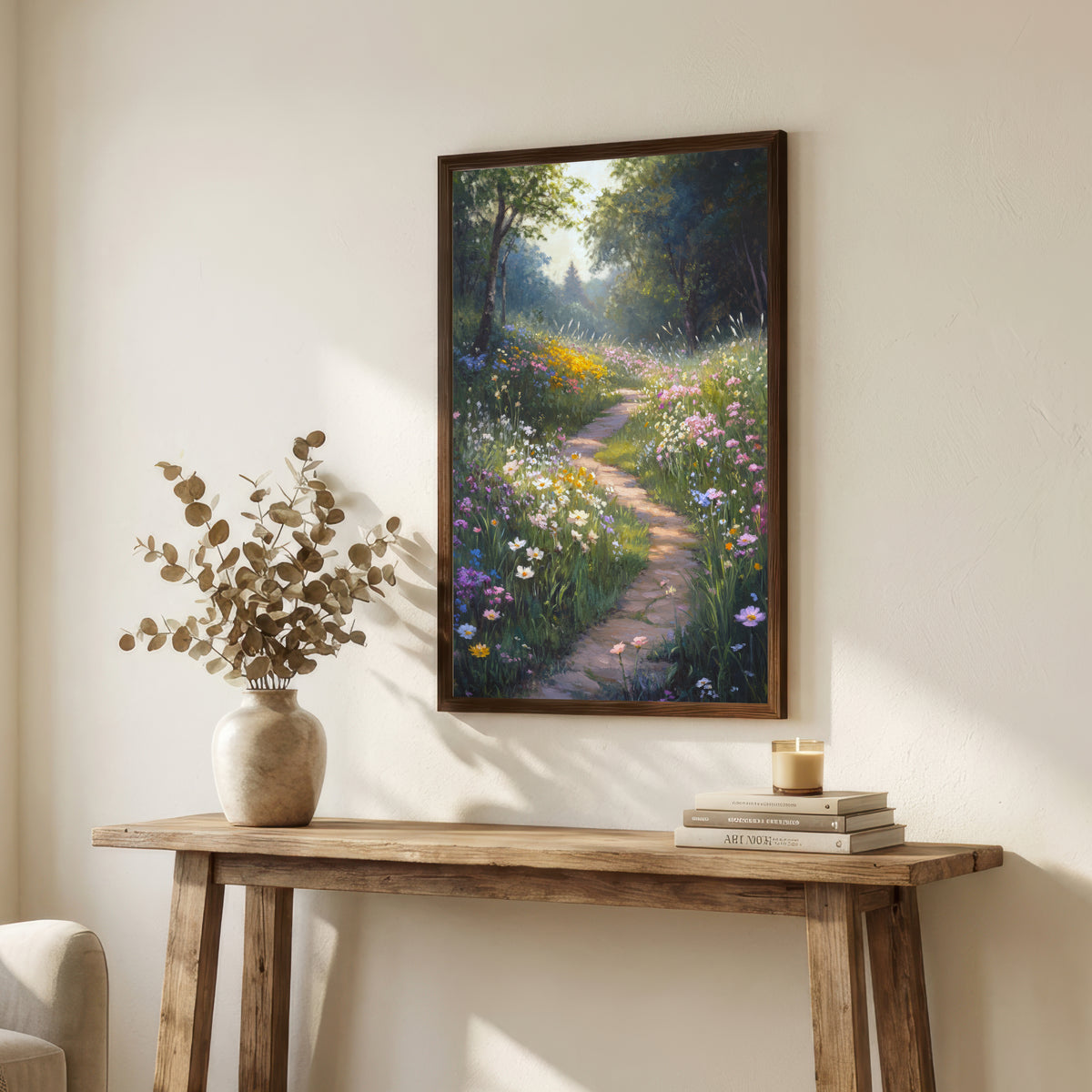 Wildflower Garden Path Art Print