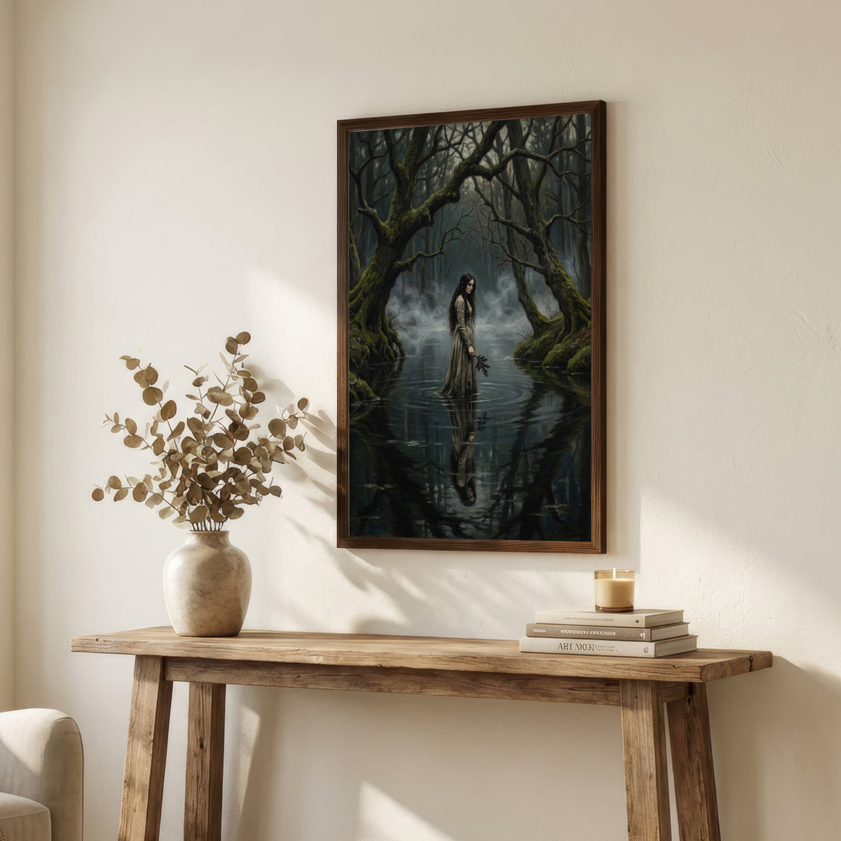 Dark Fantasy Forest Woman Art Print
